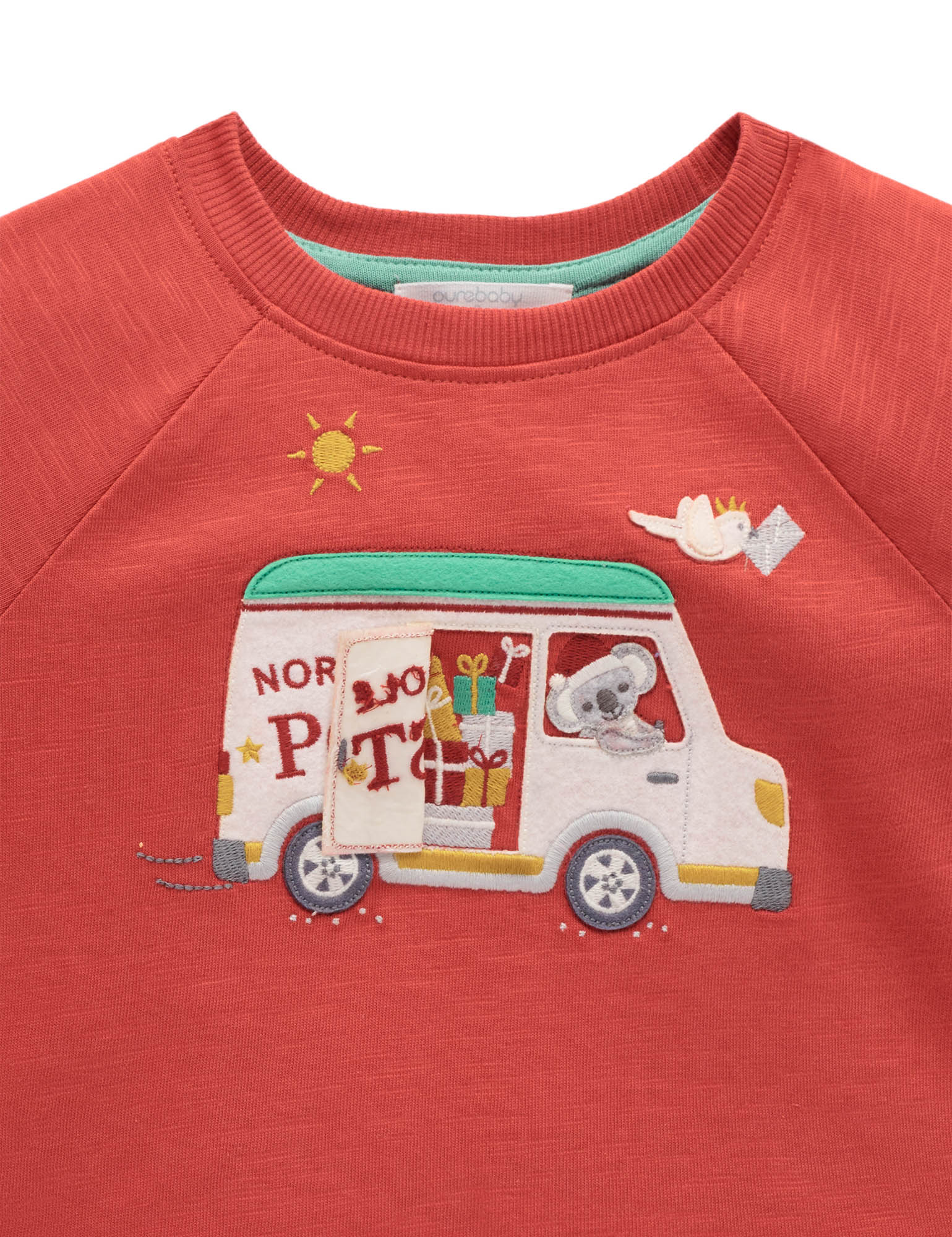 Christmas Postal Van Tee - Christmas Red
