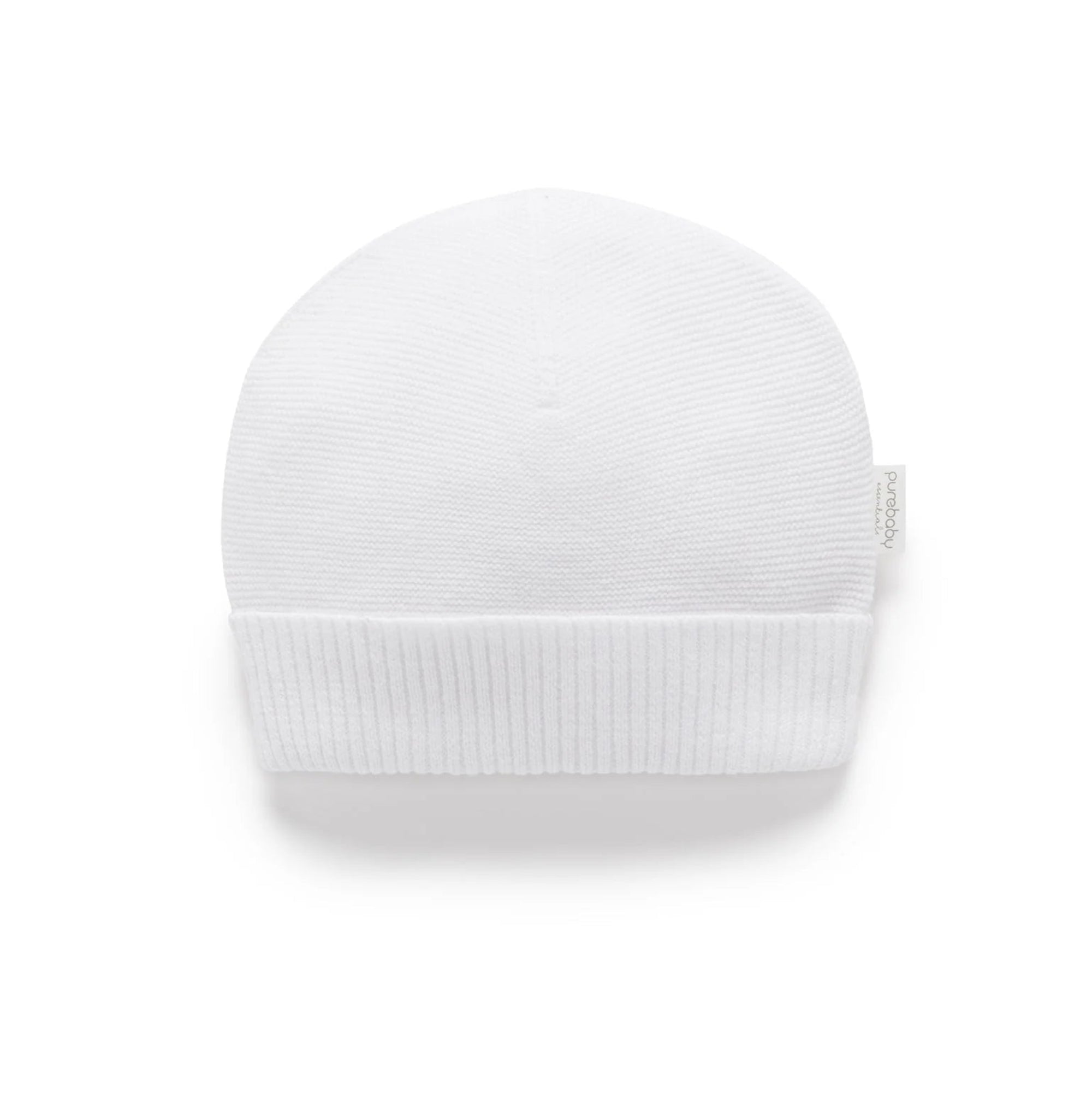 Purebaby Textured Beanie White