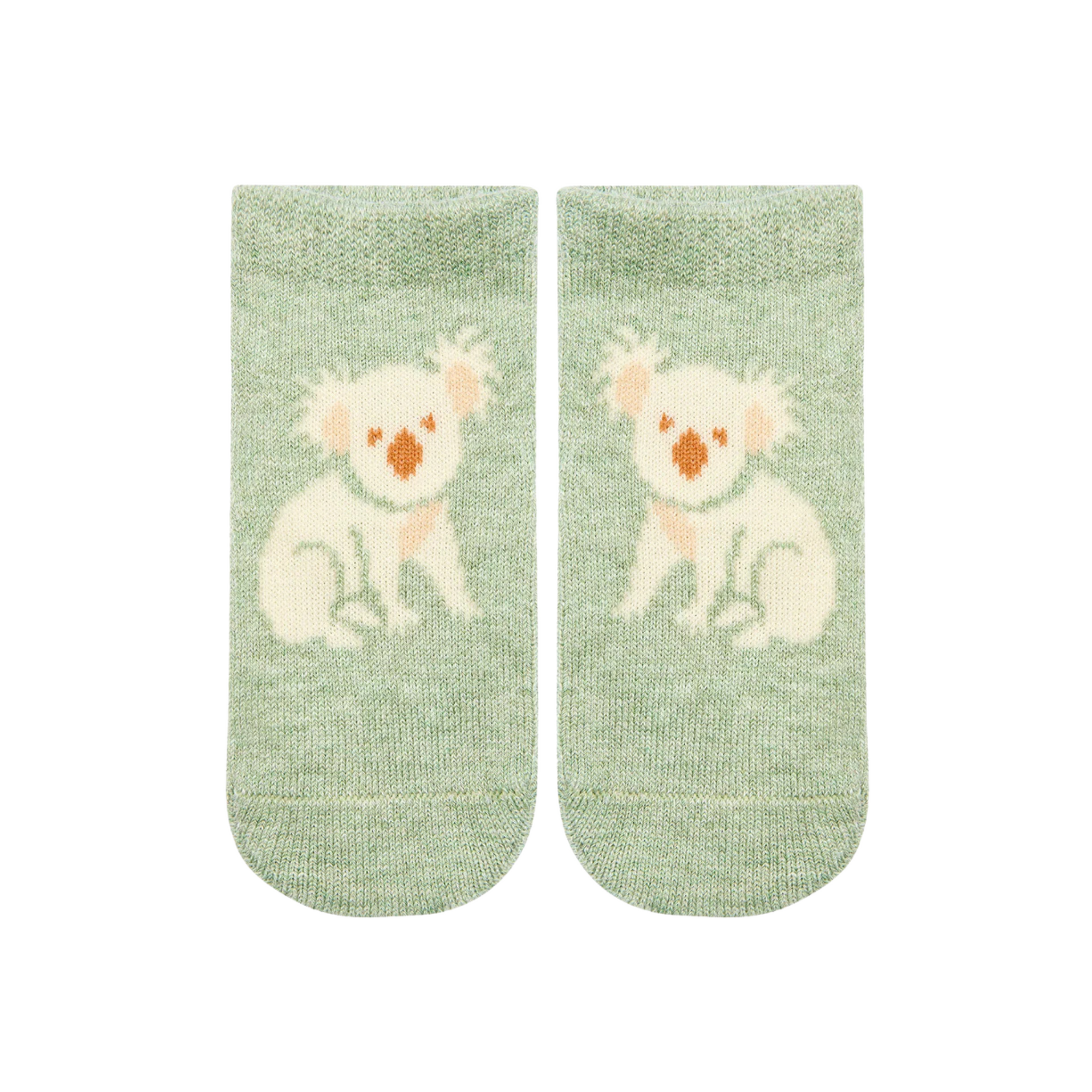 Toshi Organic Socks Ankle Jacquard - Koala