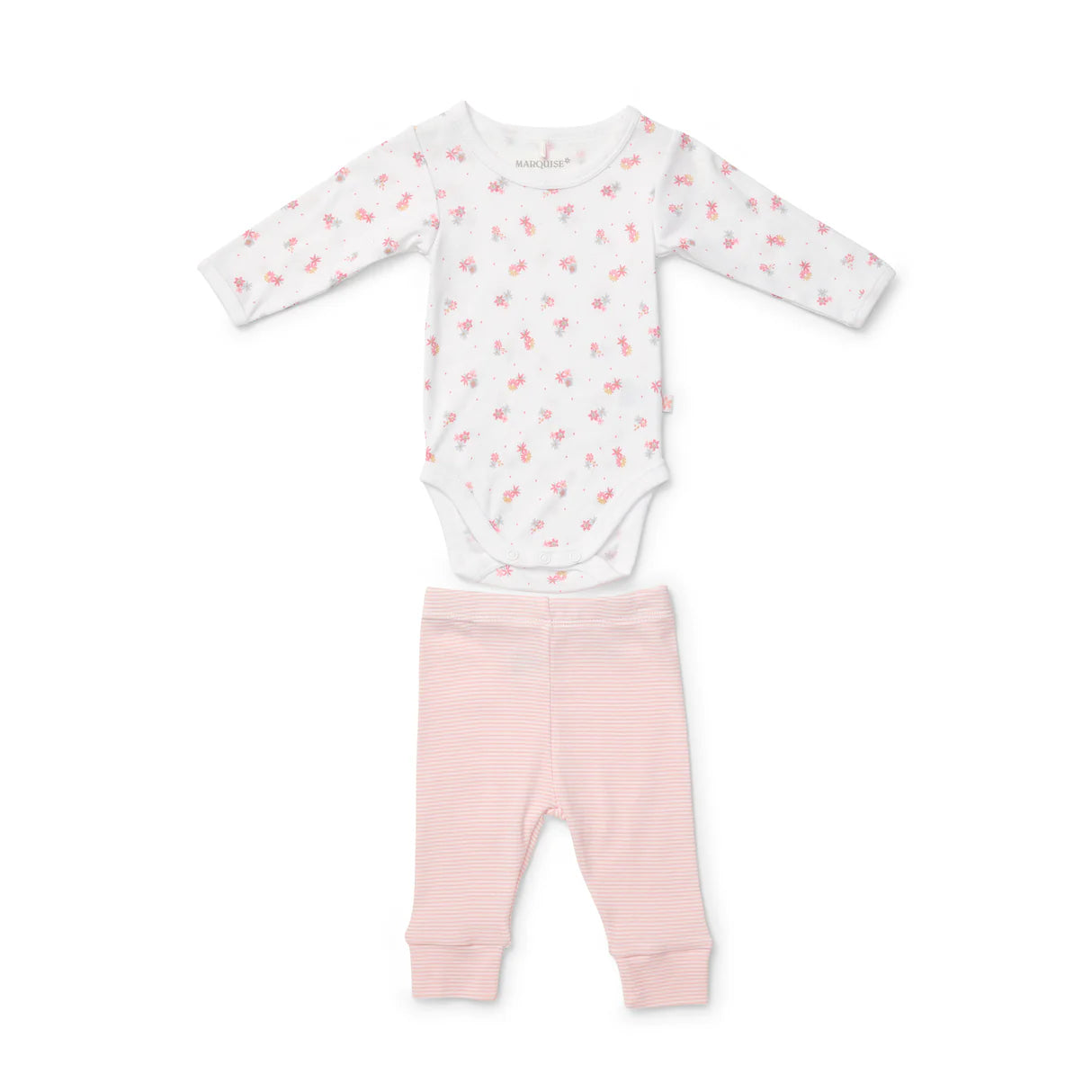 Marquise Bodysuit and Legging Set - Floral/Pink