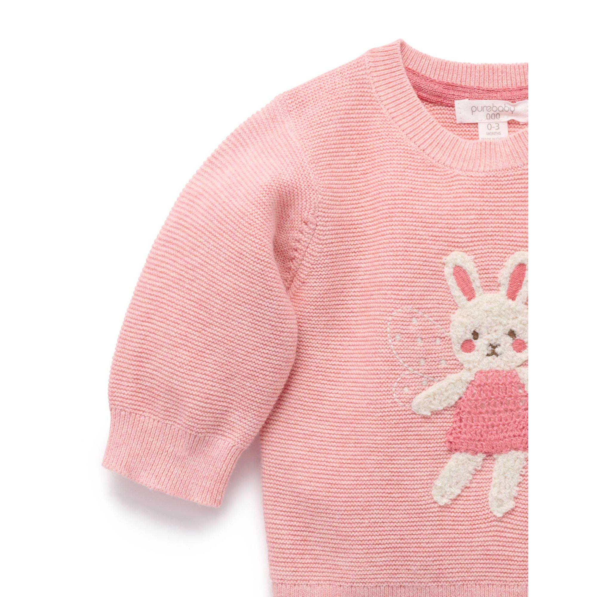 Purebaby Magical Forest Jumper - Blush Melange