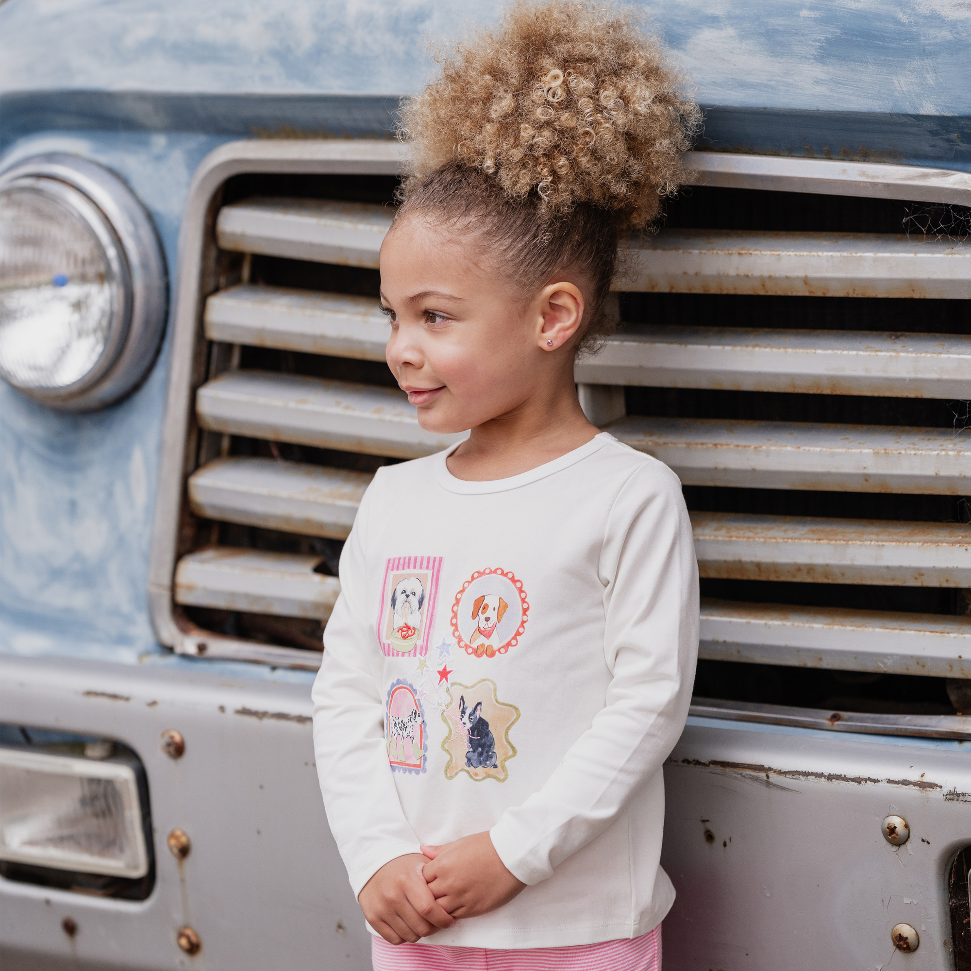 Fox & Finch Winter Vacay Organic Long Sleeve Tee - Warm Cream