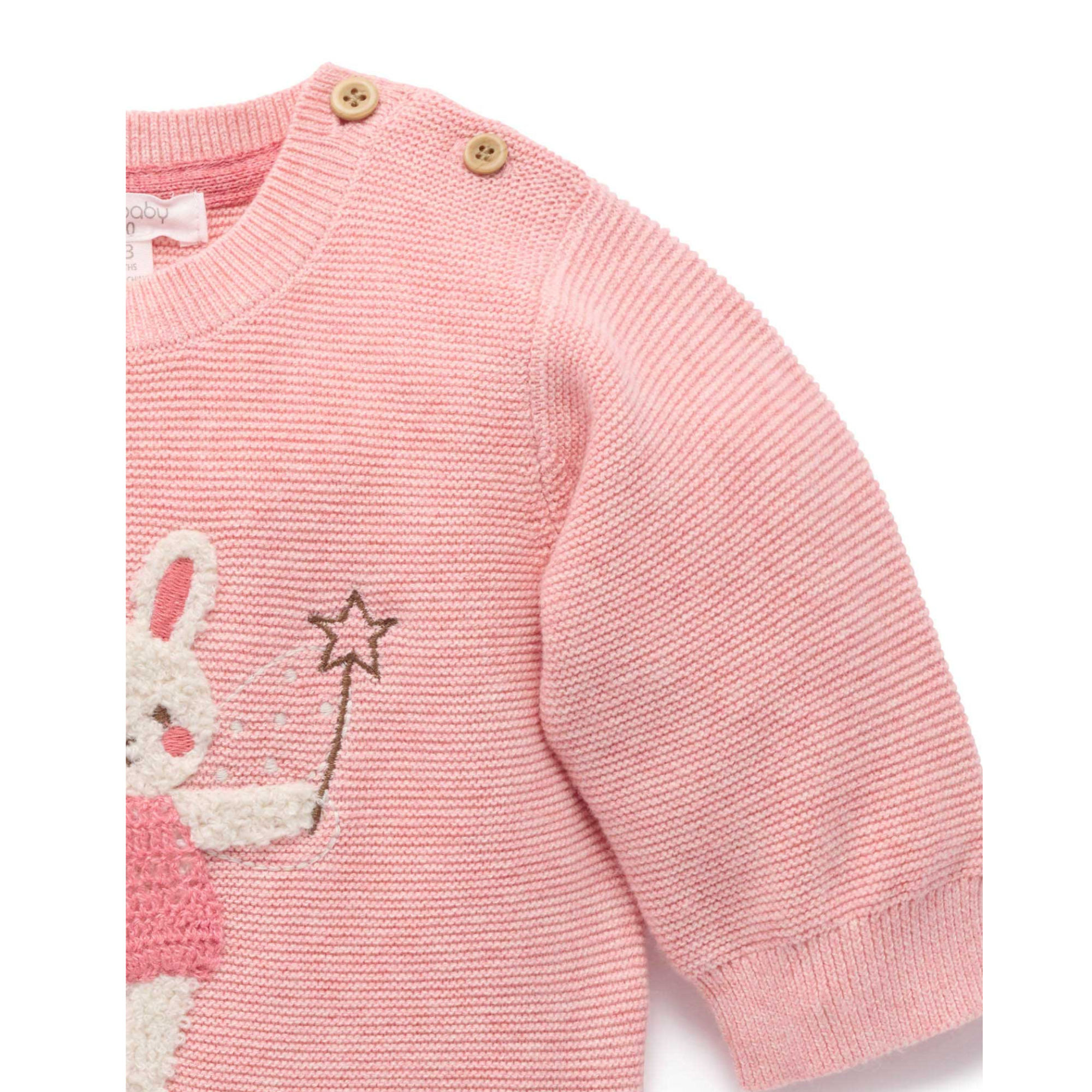 Purebaby Magical Forest Jumper - Blush Melange