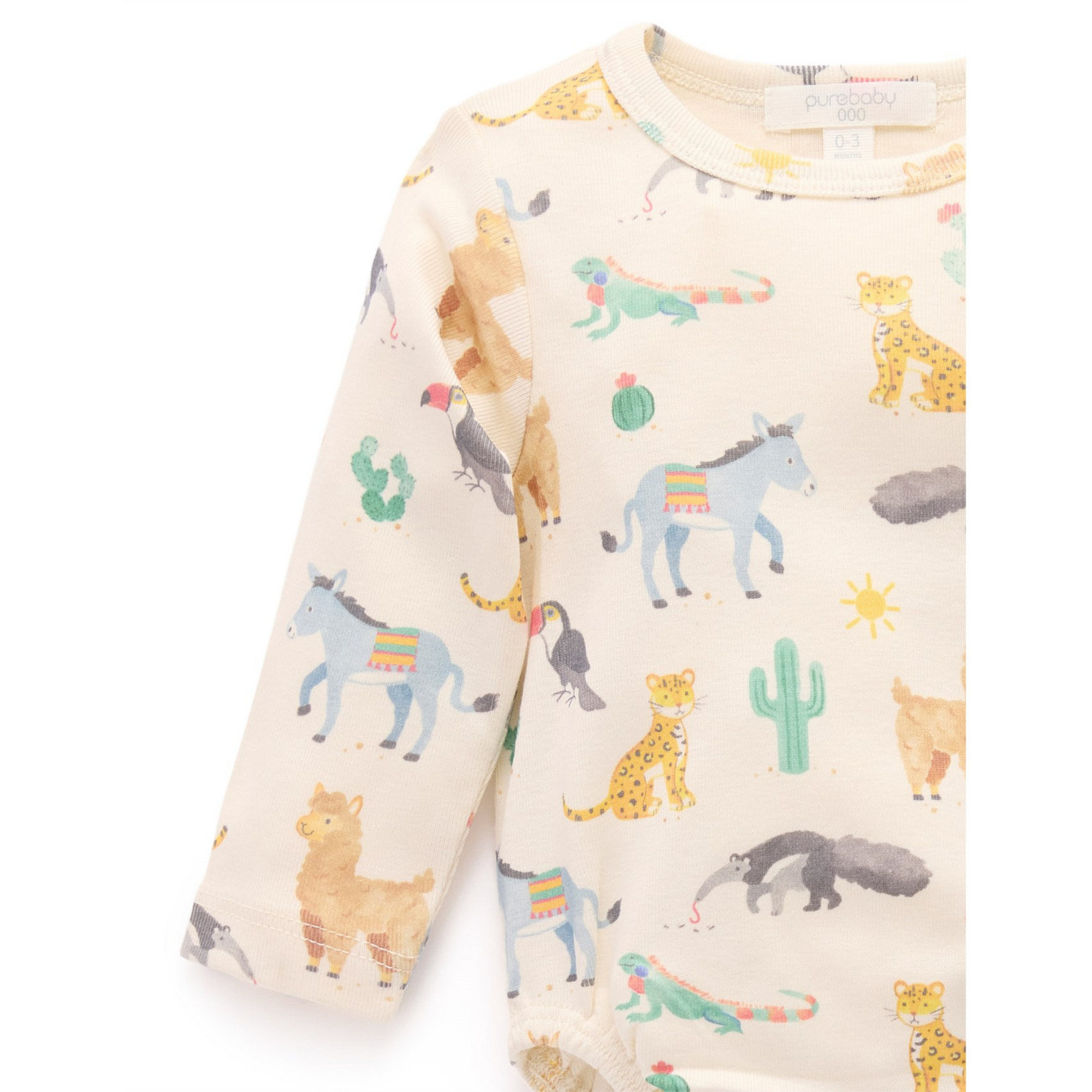 Purebaby 3 Piece Gift Set - Animal Fiesta Print