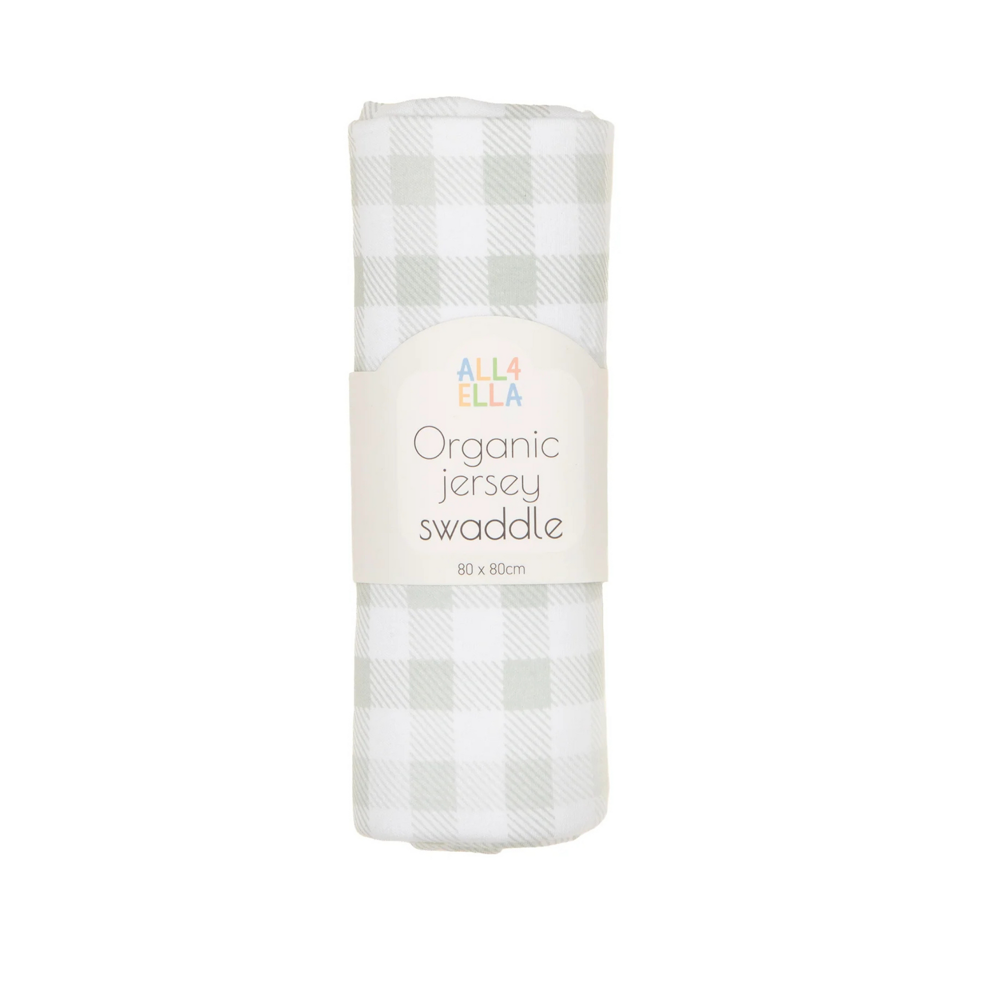 All 4 Ella Jersey Swaddle - Gingham Sage