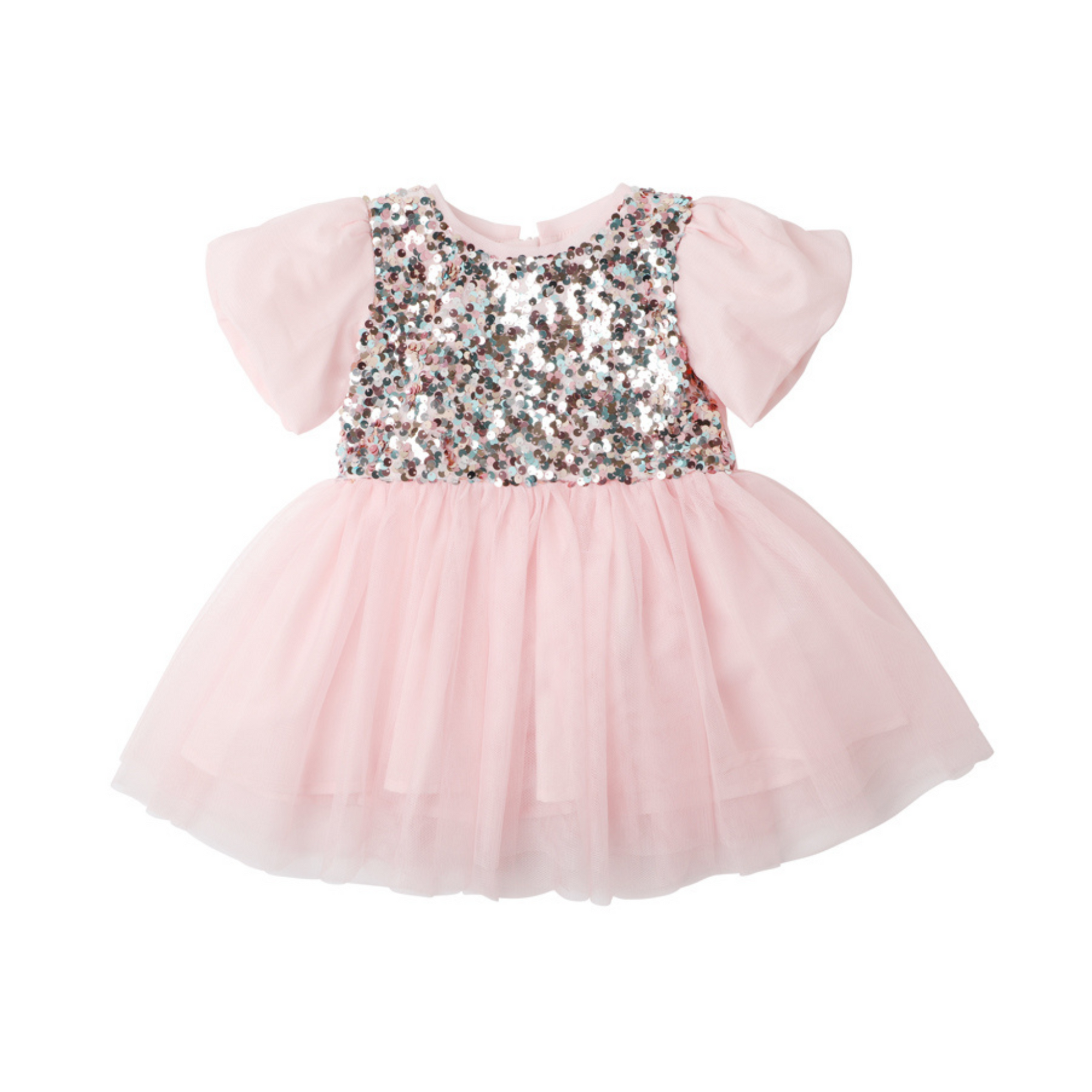 Bebe Festive Sequin Bodice Tutu Dress - Pink Multicolor