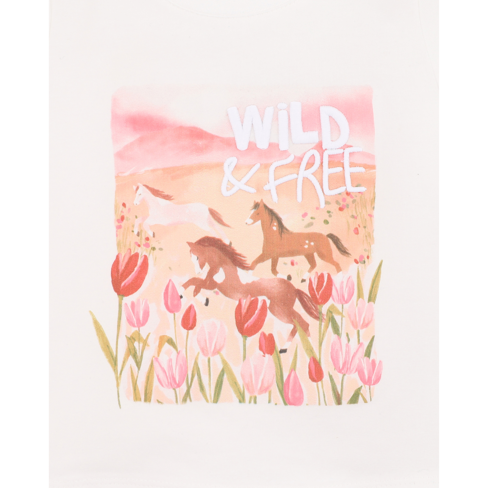 Fox & Finch Sundae Organic Wild & Free Tee - White