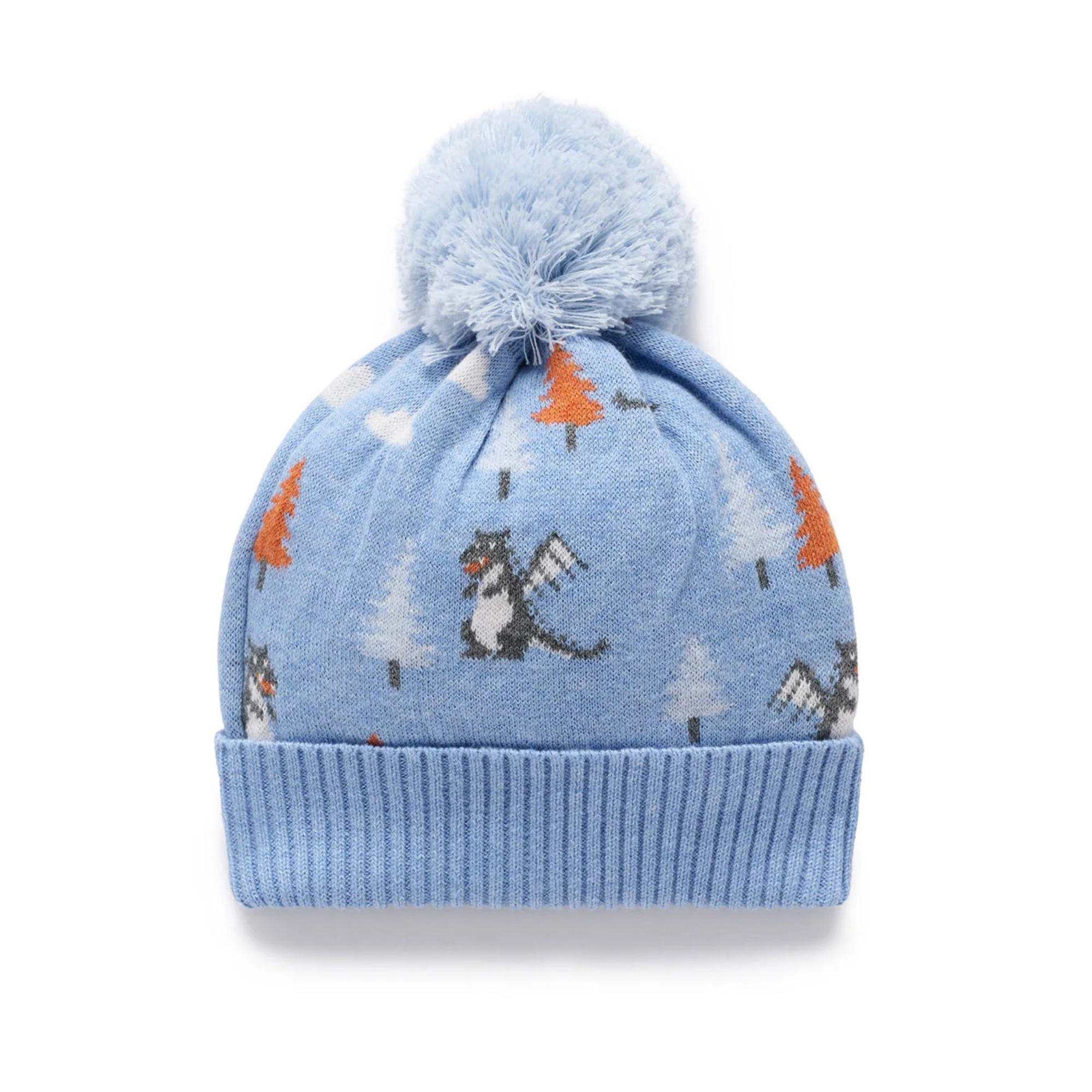 Purebaby Magical Forest Beanie - Forest Jacquard