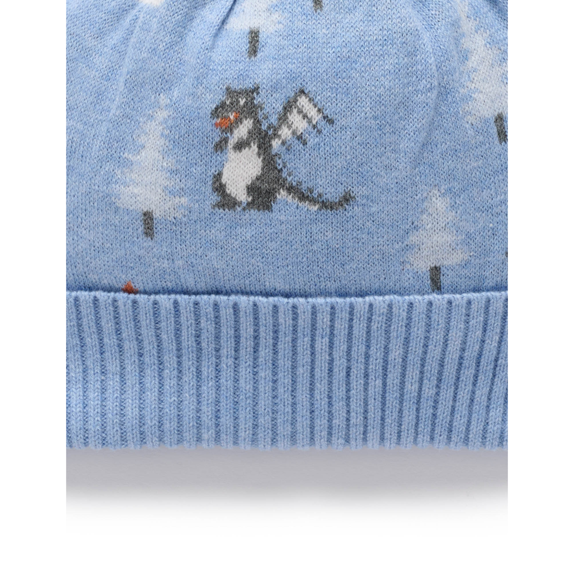 Purebaby Magical Forest Beanie - Forest Jacquard