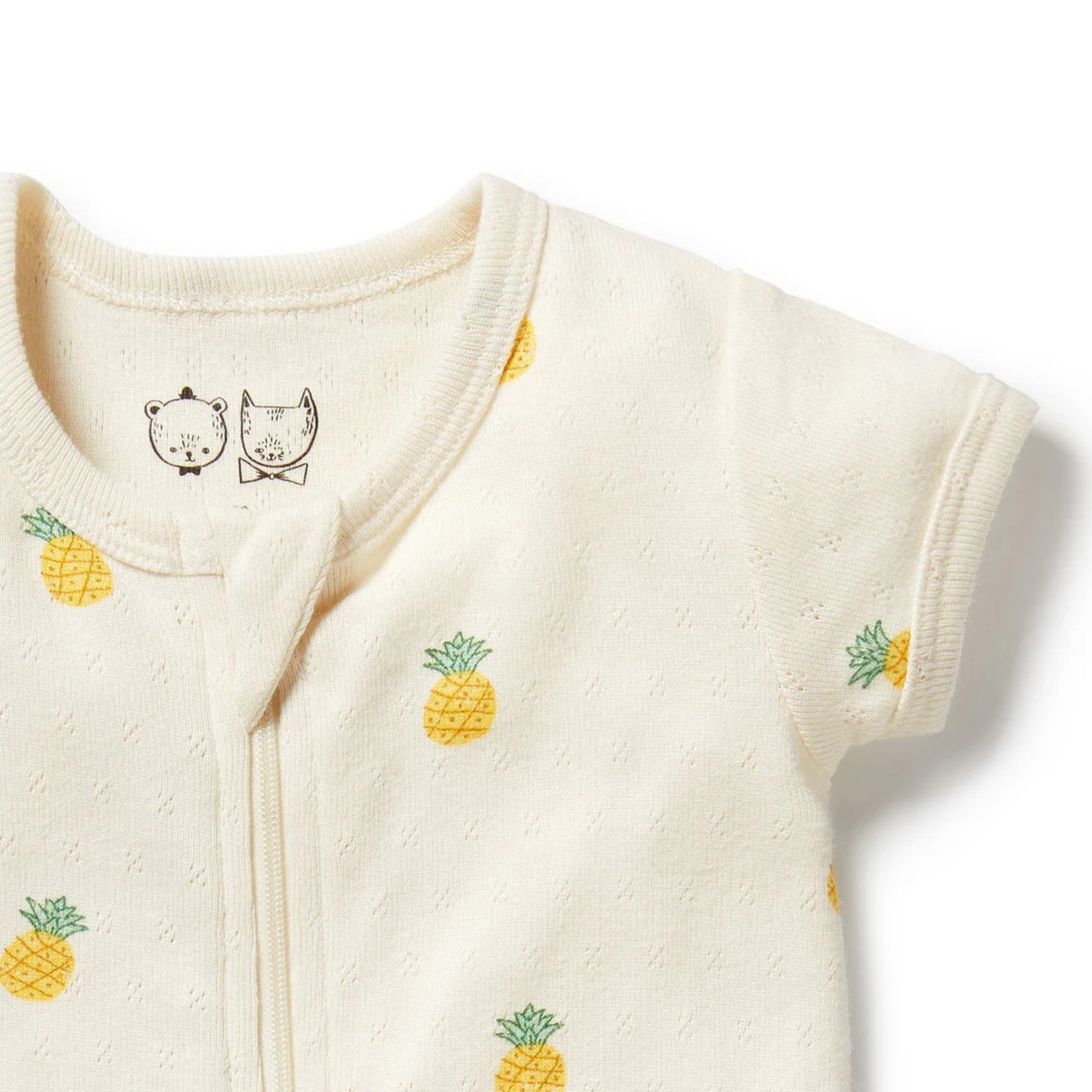 Wilson & Frenchy Piney Pals Organic Pointelle Boyleg Zipsuit - Piney Pals