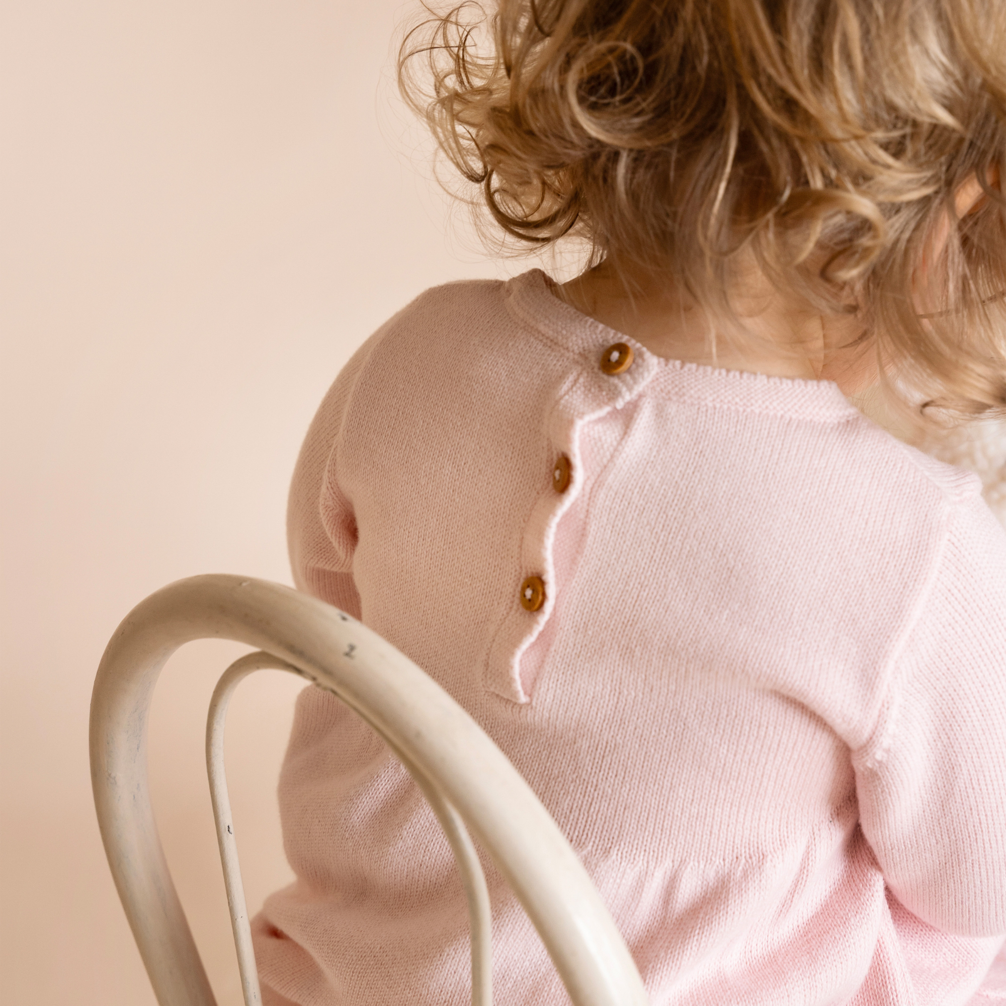 Bebe Charlie organic hand emb knit dress - Pale pink