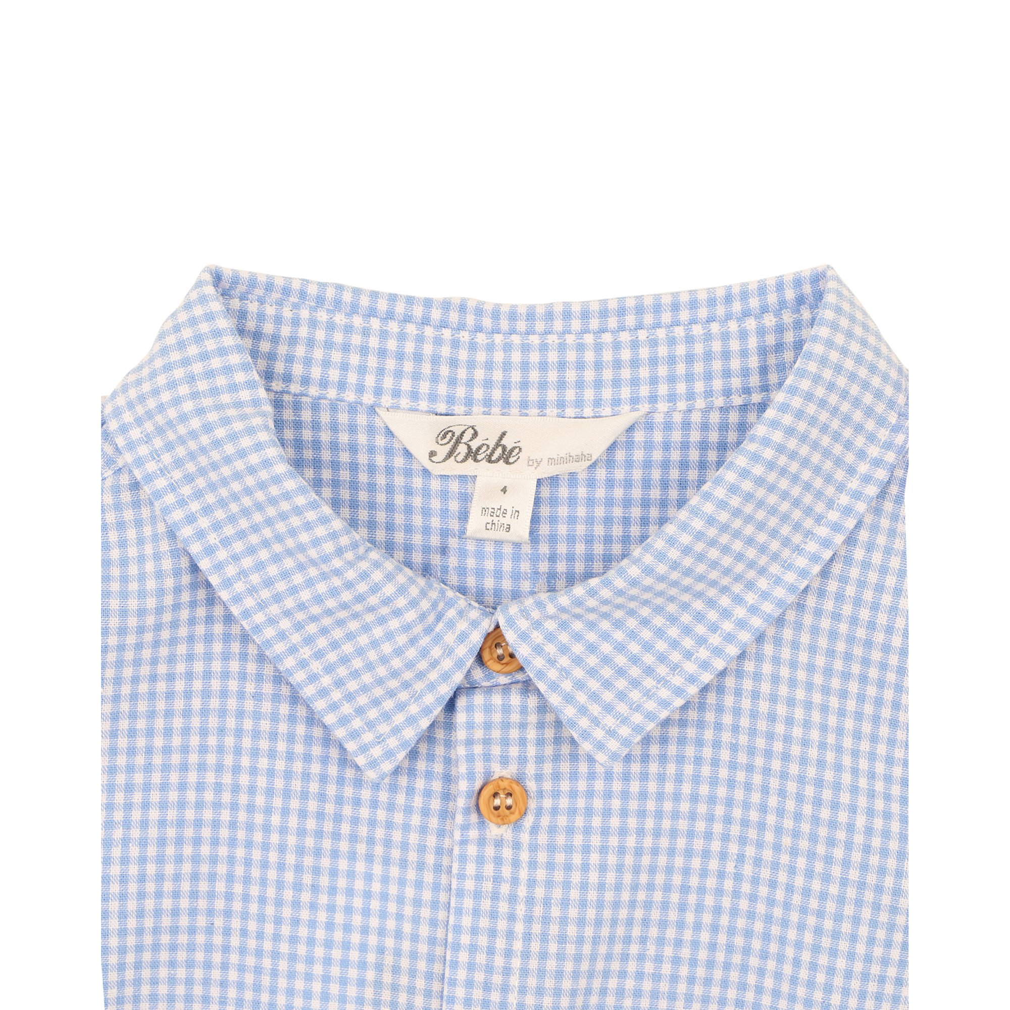 Bebe Jake blue check ls shirt - Sky blue