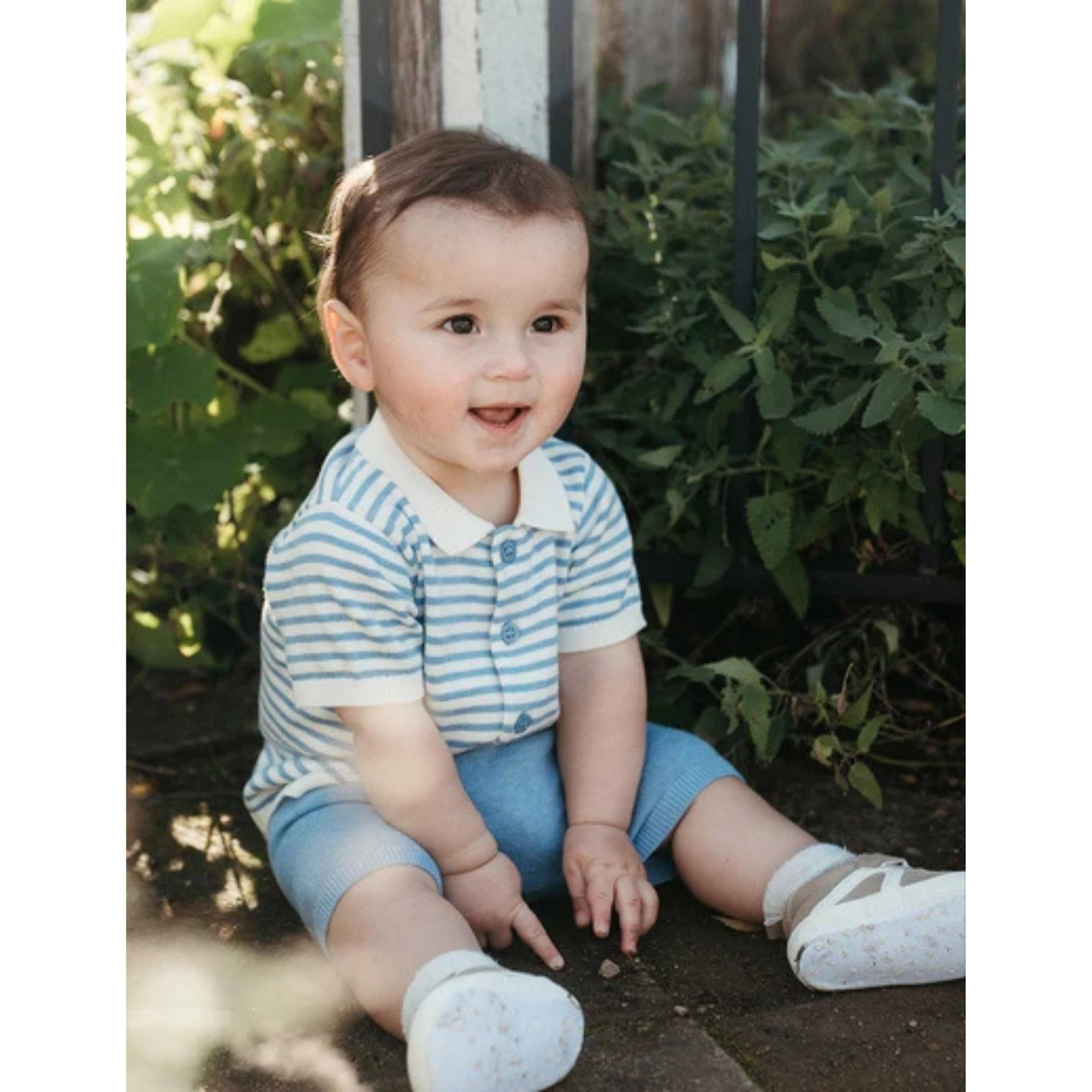 Purebaby Knitted Set - Blue Jay Melange