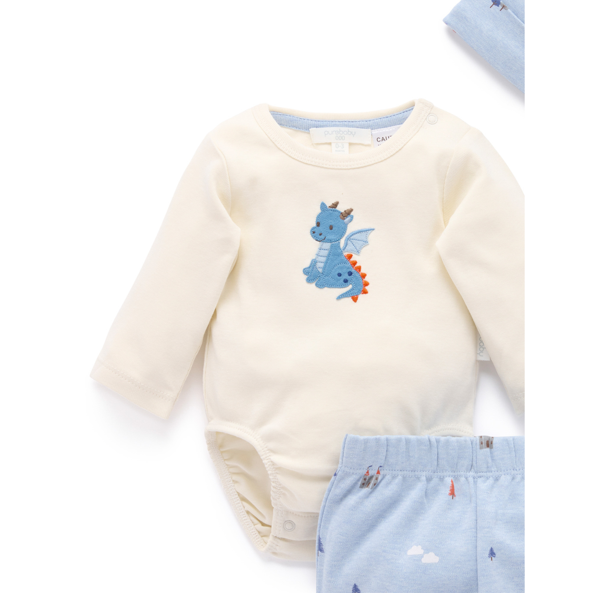 Purebaby 3 Piece Gift Set - Castle Print