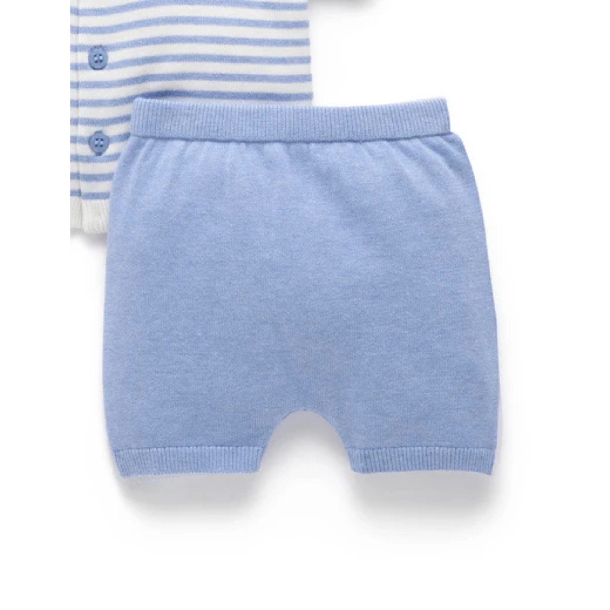 Purebaby Knitted Set - Blue Jay Melange