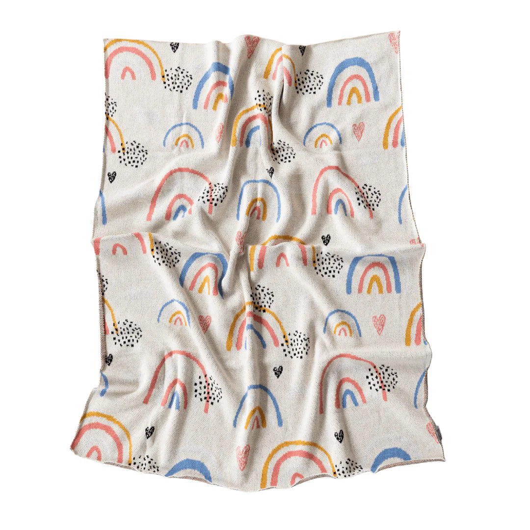 Di Lusso - Rosy Rainbow Baby Blanket