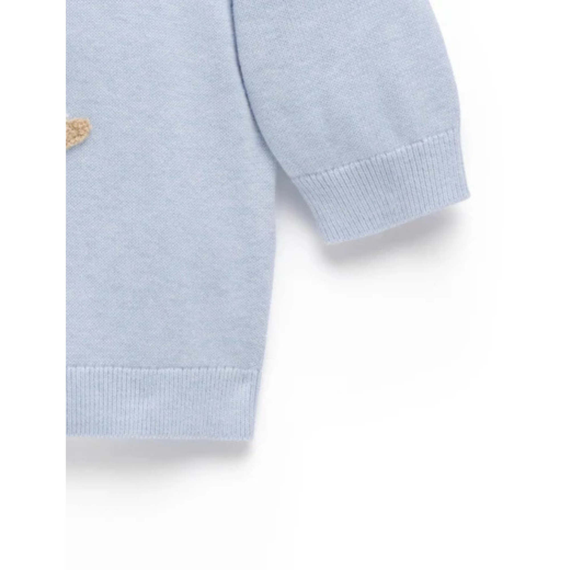 Purebaby Chenille Embroidered Jumper - Sky Melange
