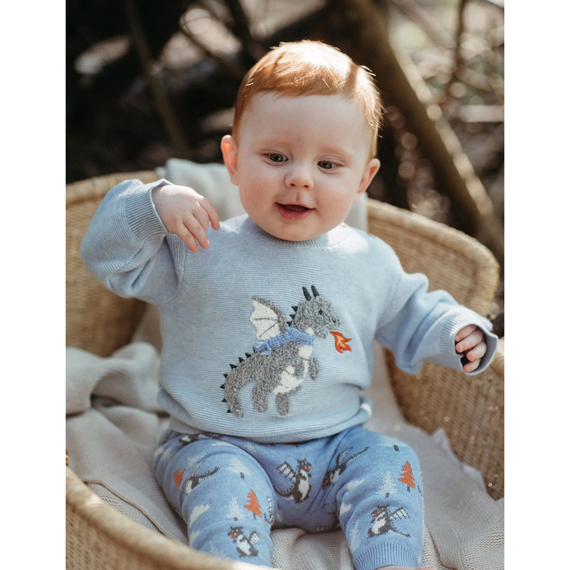 Purebaby Magical Forest Jumper - Ice Melange