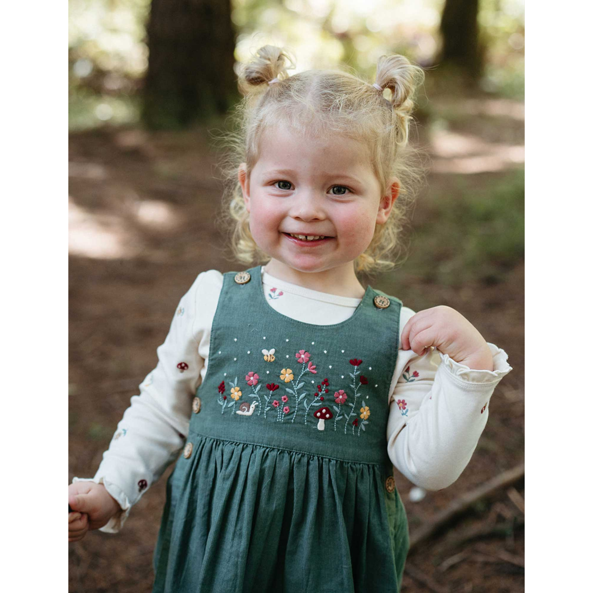 Purebaby Broderie Layering Top - Forest Broderie