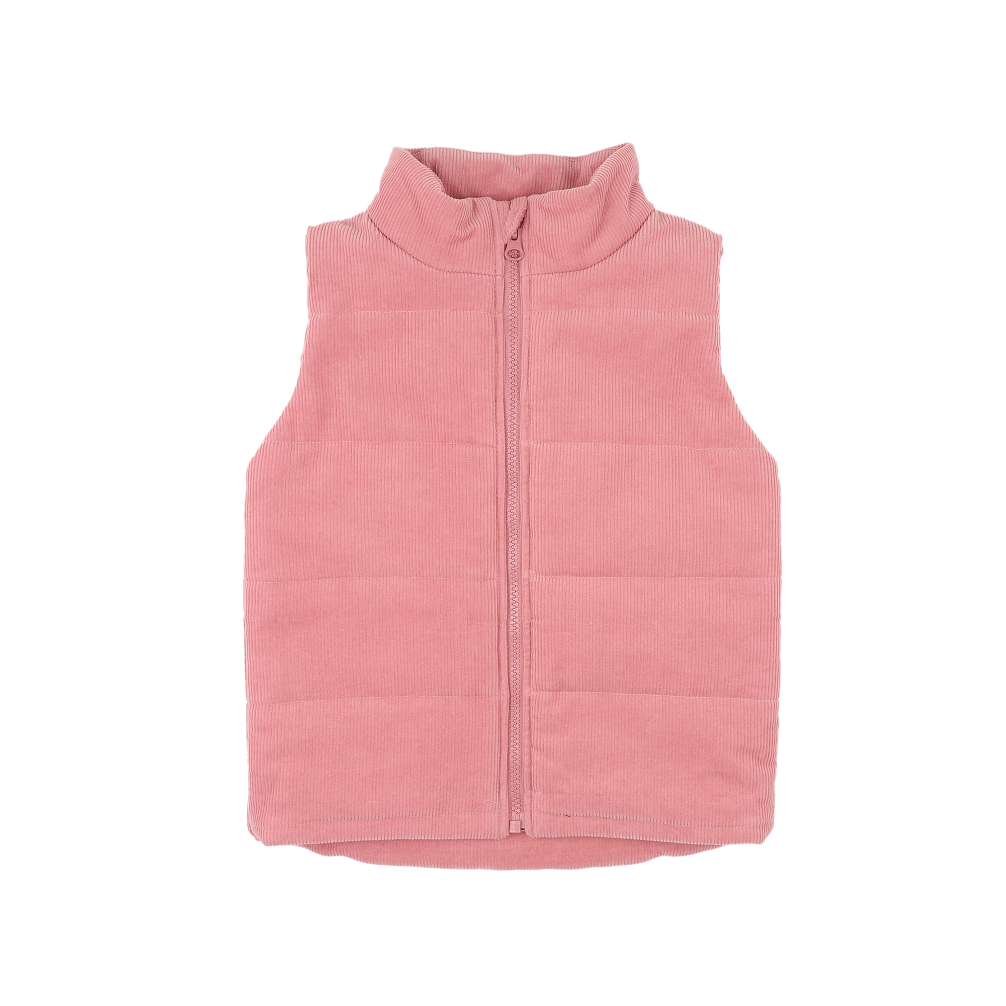 Fox & Finch Wild garden quilted zip up vest - Rose