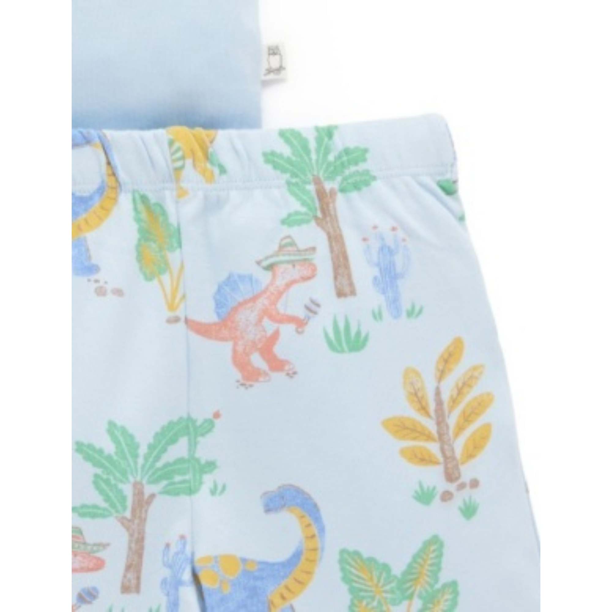Purebaby Short PJ Set - Desert Dinosaurs