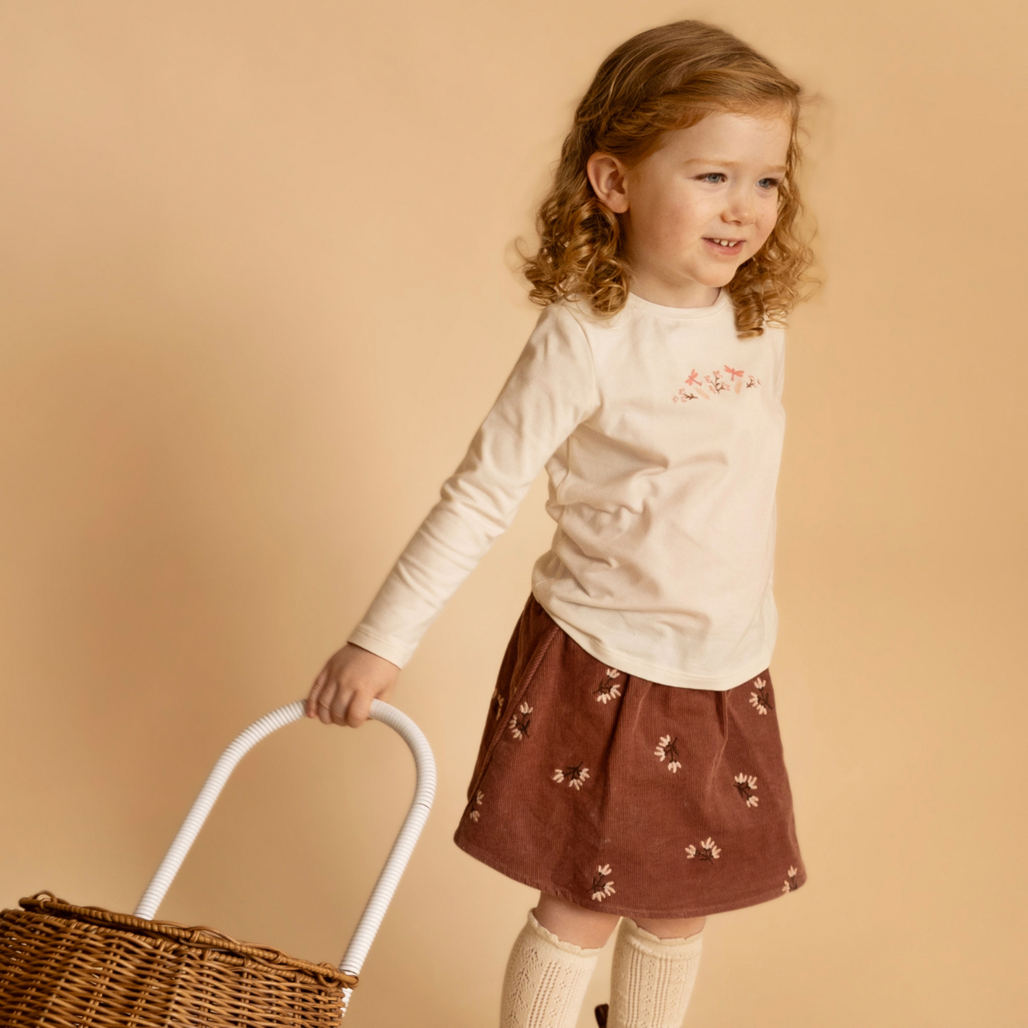 Fox & Finch Wild garden dragonfly ls tee - Cream