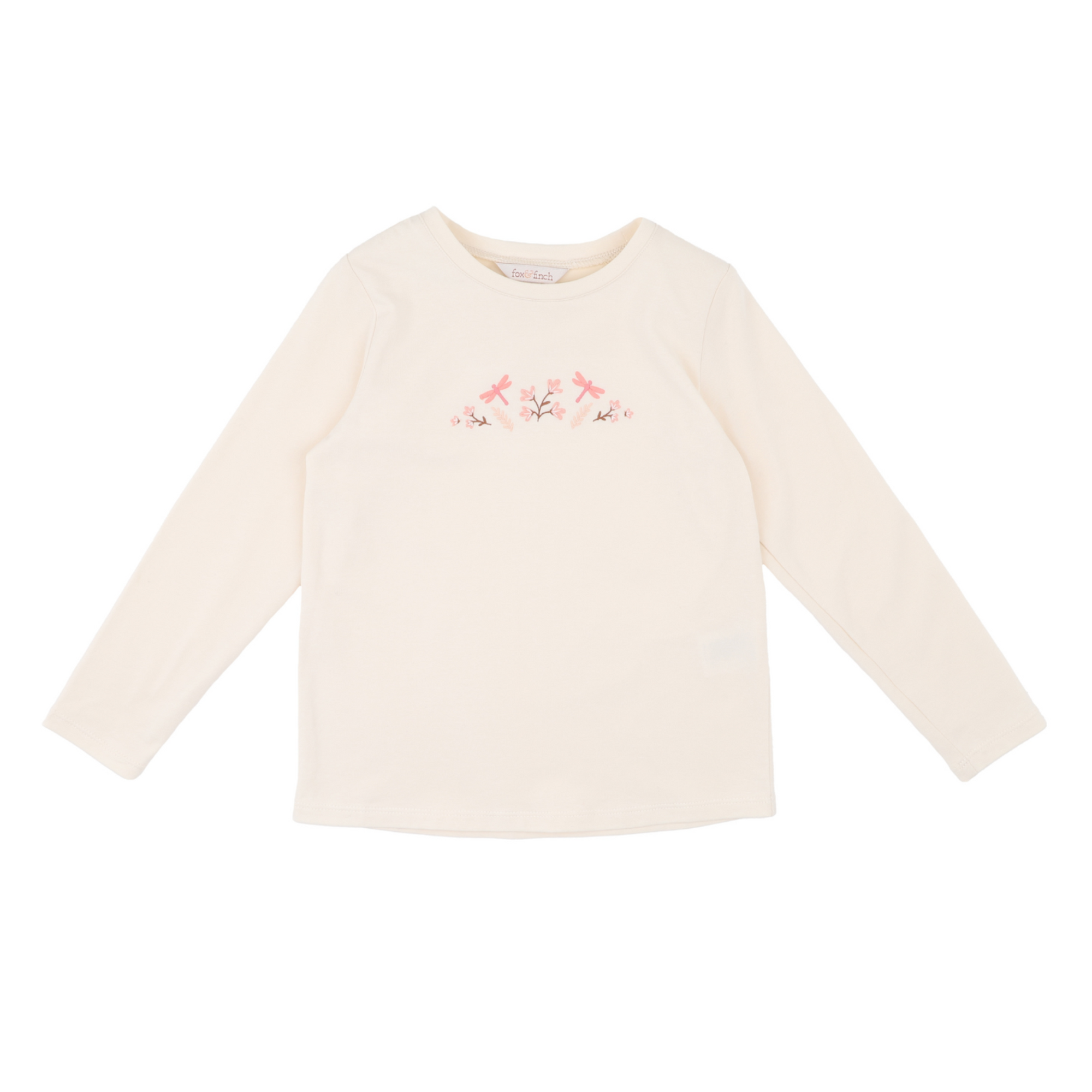 Fox & Finch Wild garden dragonfly ls tee - Cream