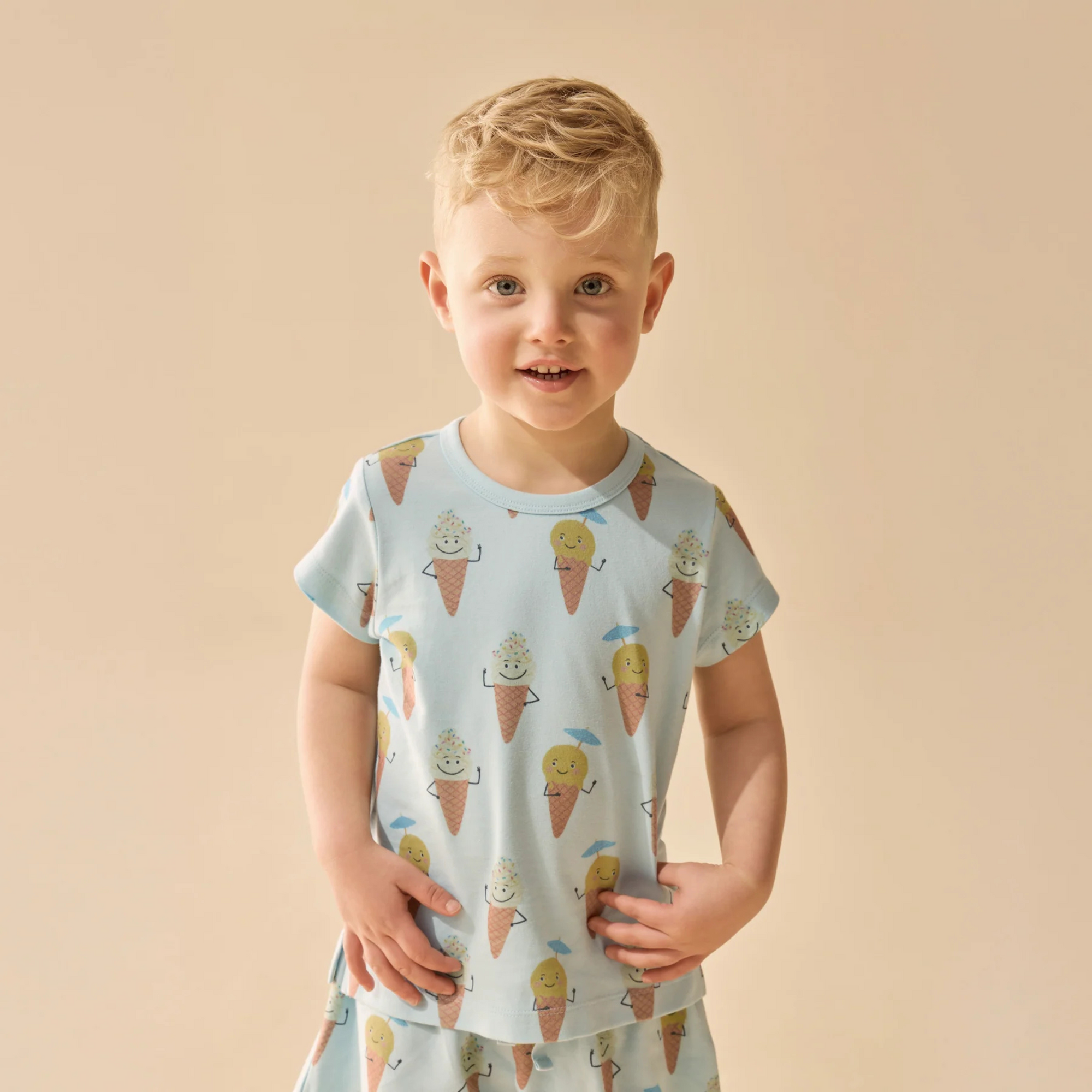 Wilson & Frenchy Frosty Friends Organic Short Sleeved Pyjamas - Frosty Friends