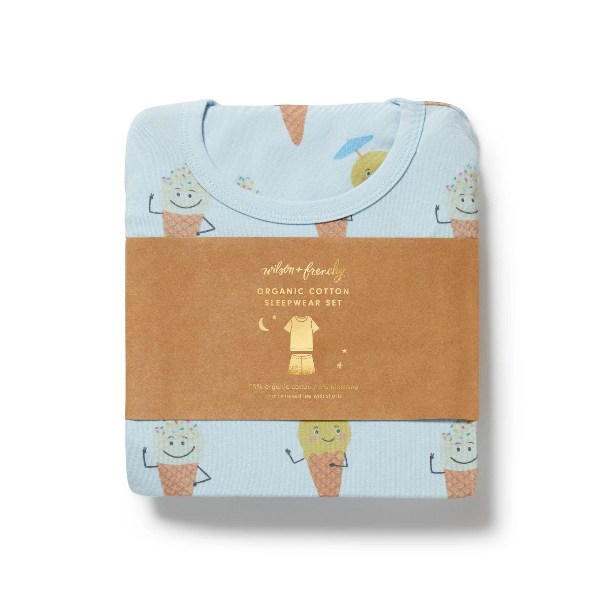 Wilson & Frenchy Frosty Friends Organic Short Sleeved Pyjamas - Frosty Friends