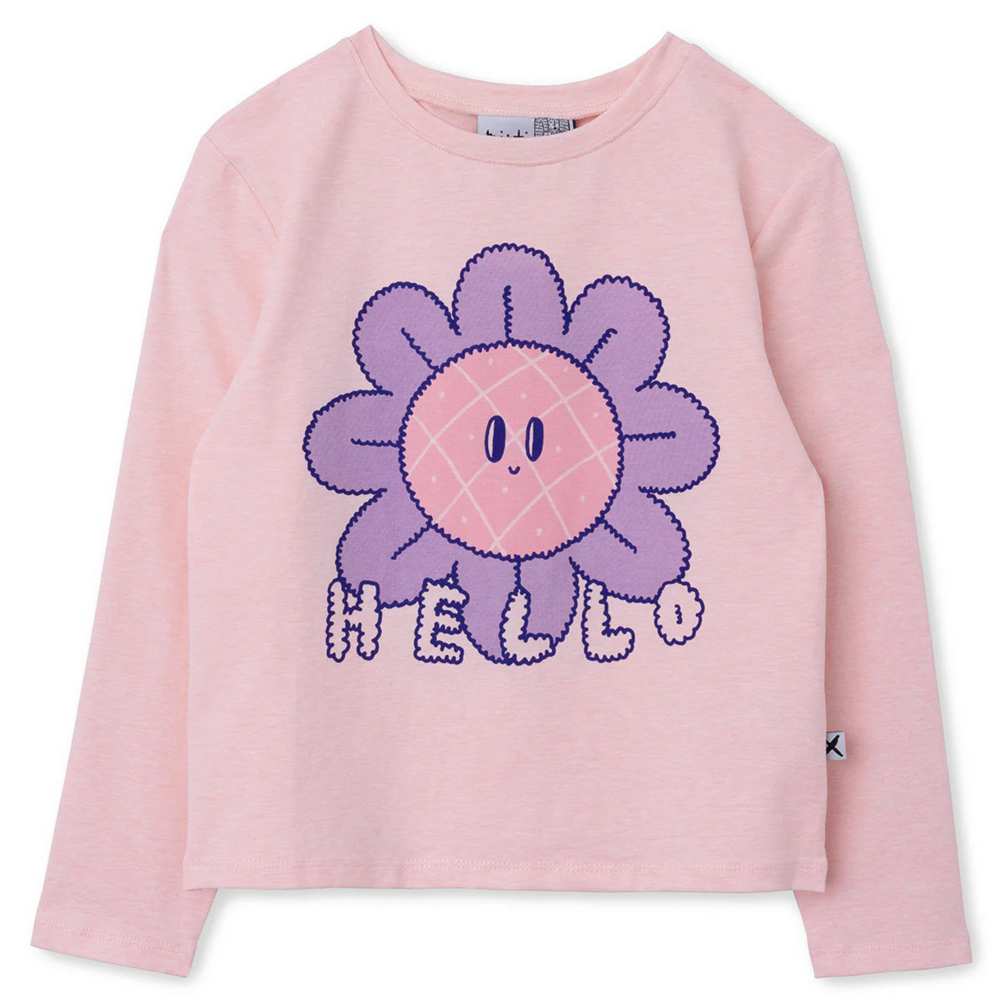 Minti Hello Bye Flower Tee - Pink Marle