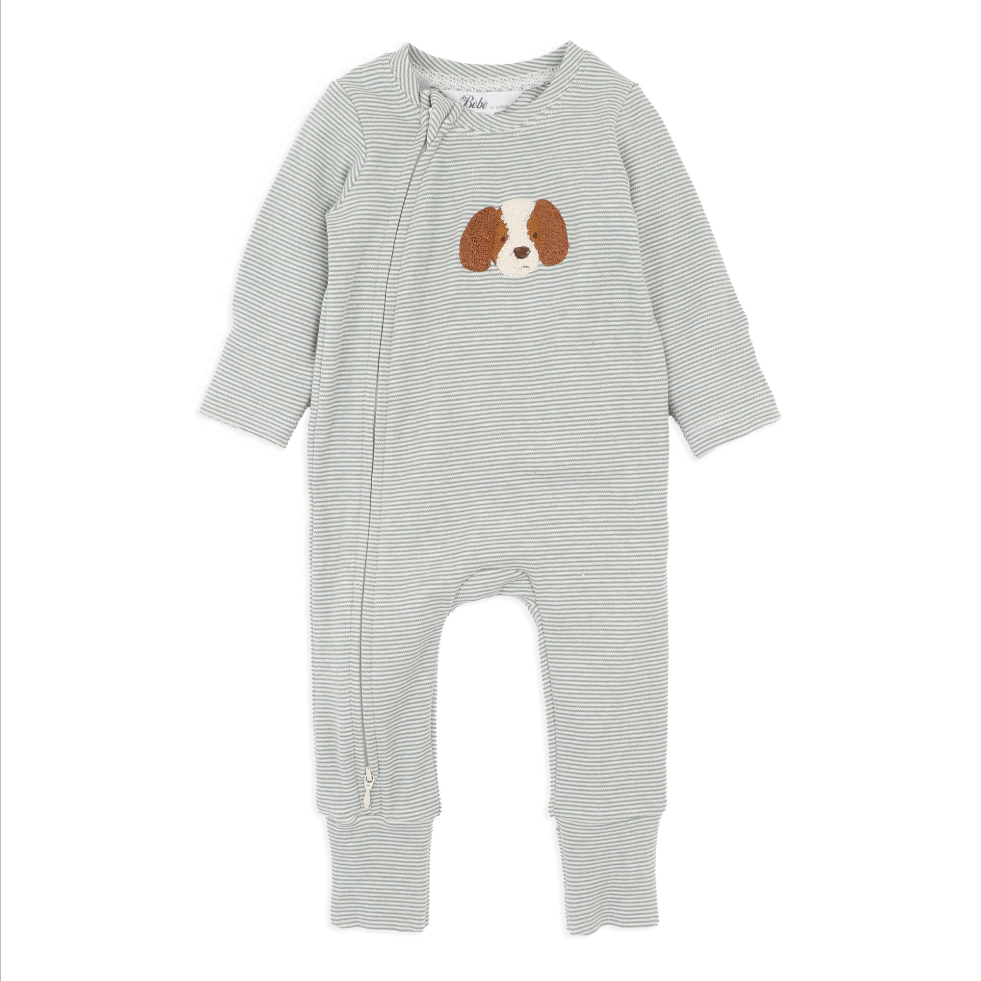 Bebe Otto Stripe Organic Long Sleeve Zipsuit - Otto Stripe