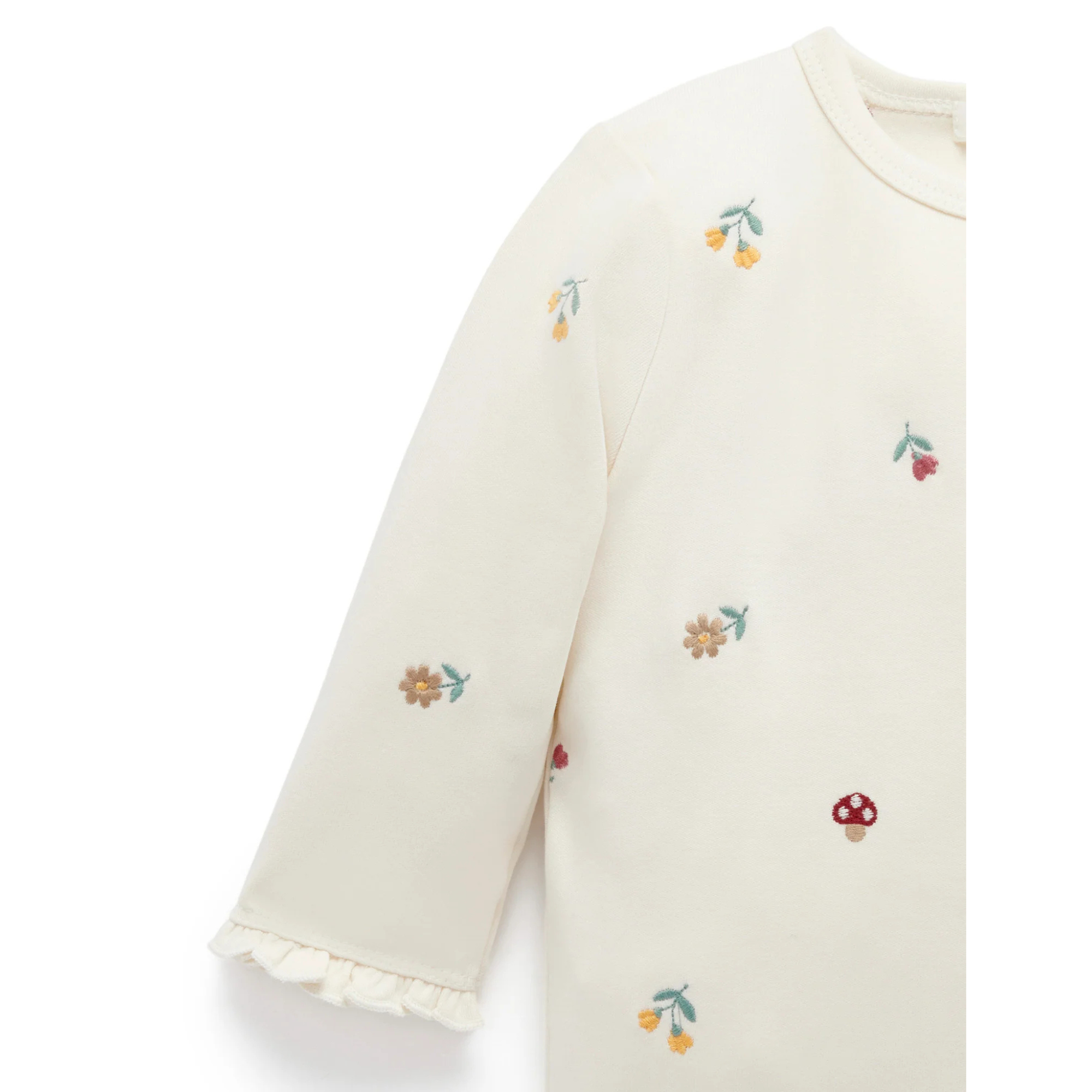 Purebaby Broderie Layering Top - Forest Broderie
