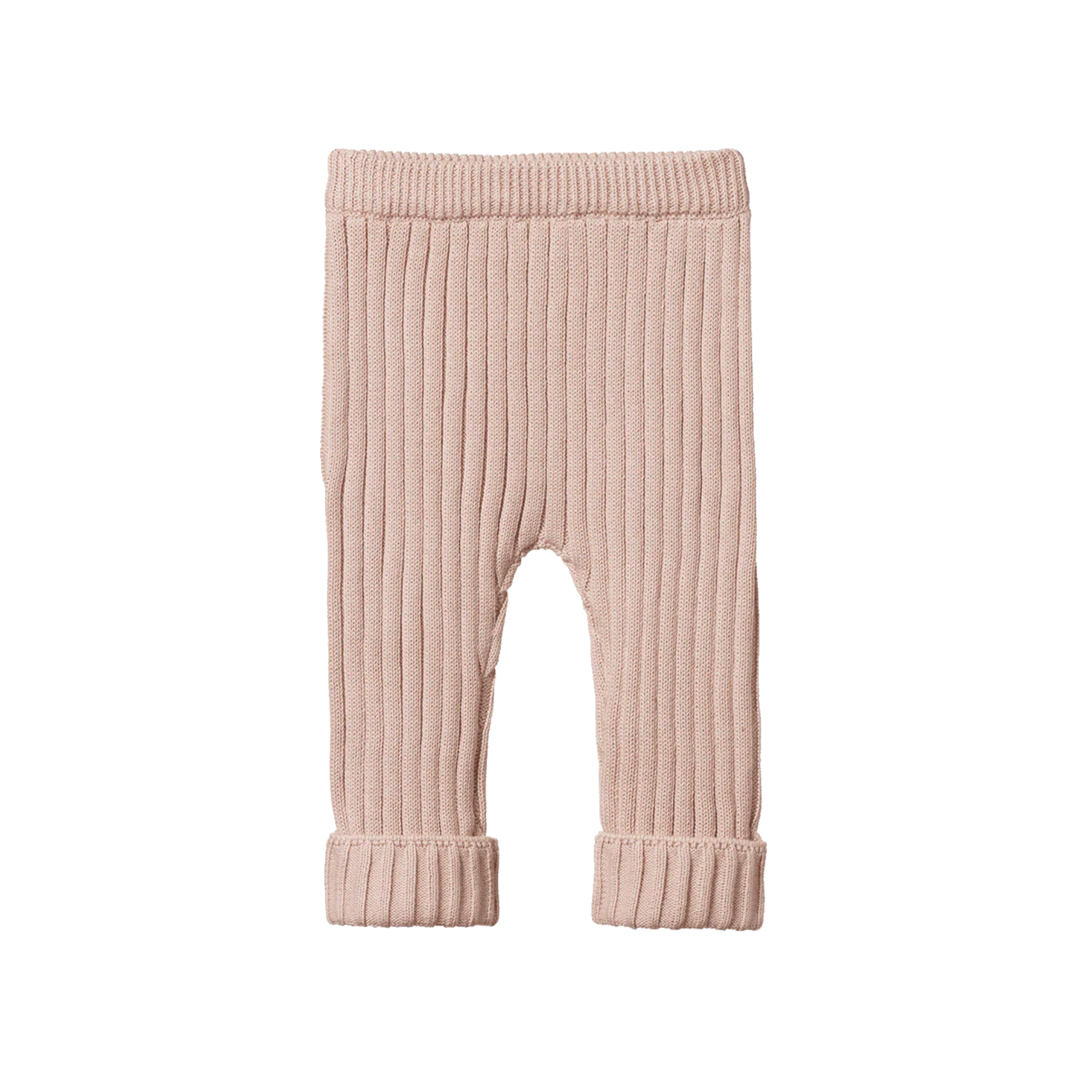 Nature Baby Lou Pants Cotton Knit - Rose Dust
