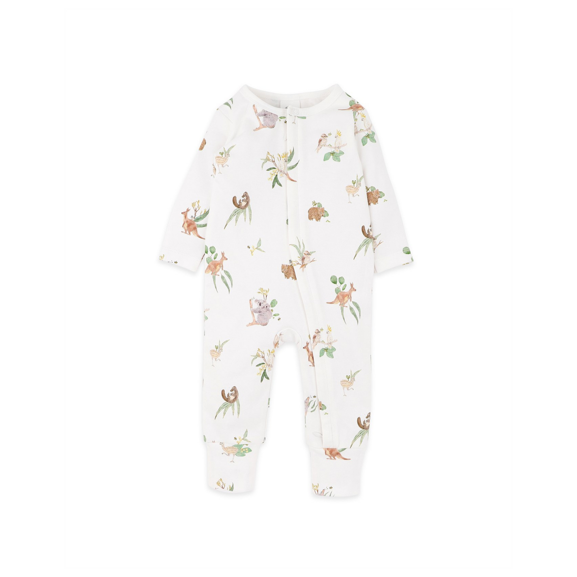 Bebe Australiana Organic Ls Zipsuit - Australiana Print