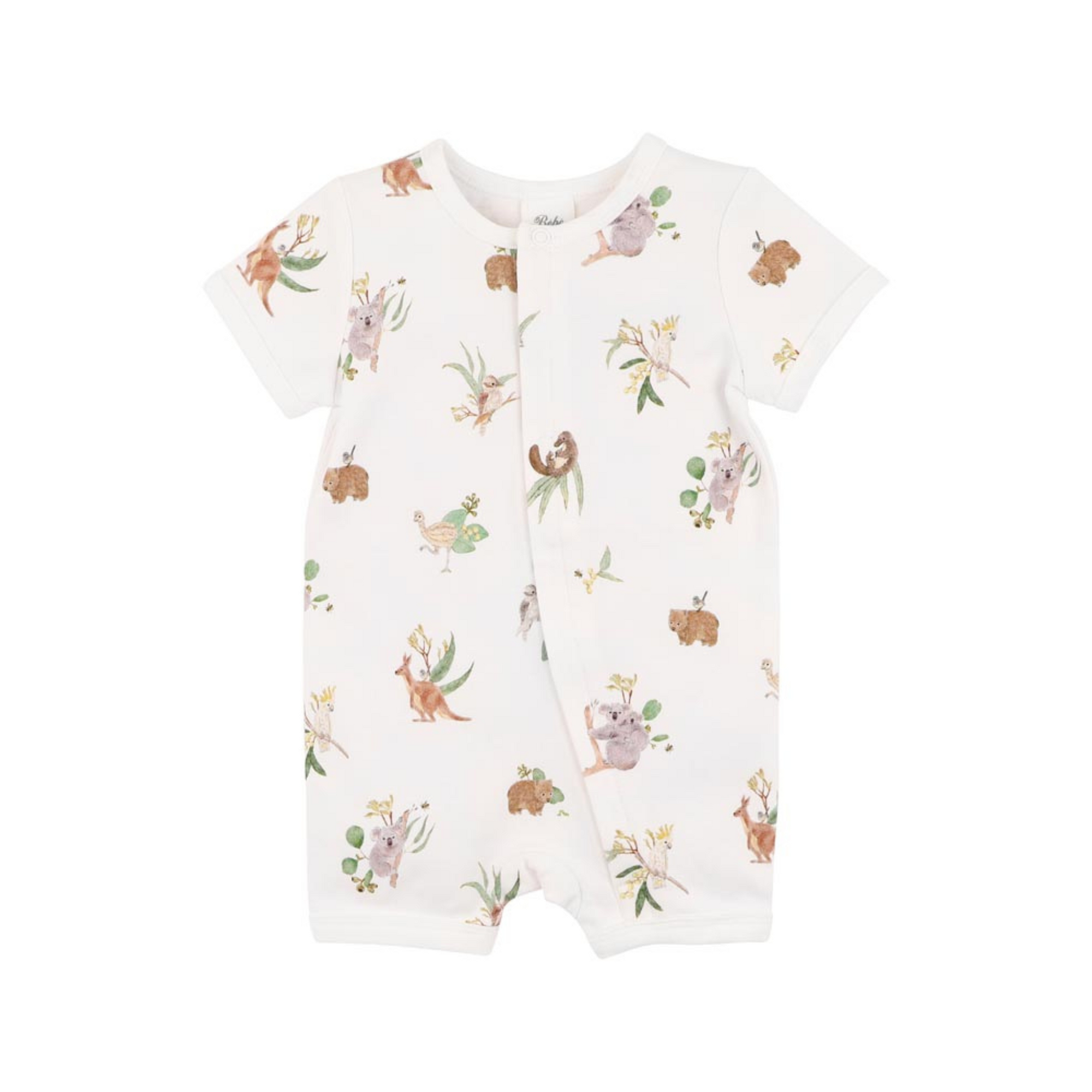 Bebe Australiana Organic Ss Zipsuit - Australiana Print