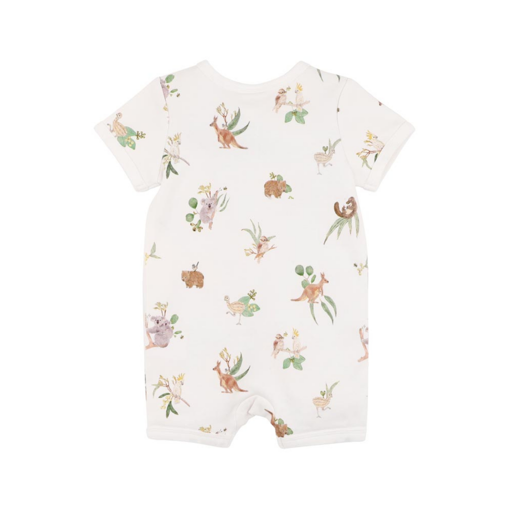 Bebe Australiana Organic Ss Zipsuit - Australiana Print