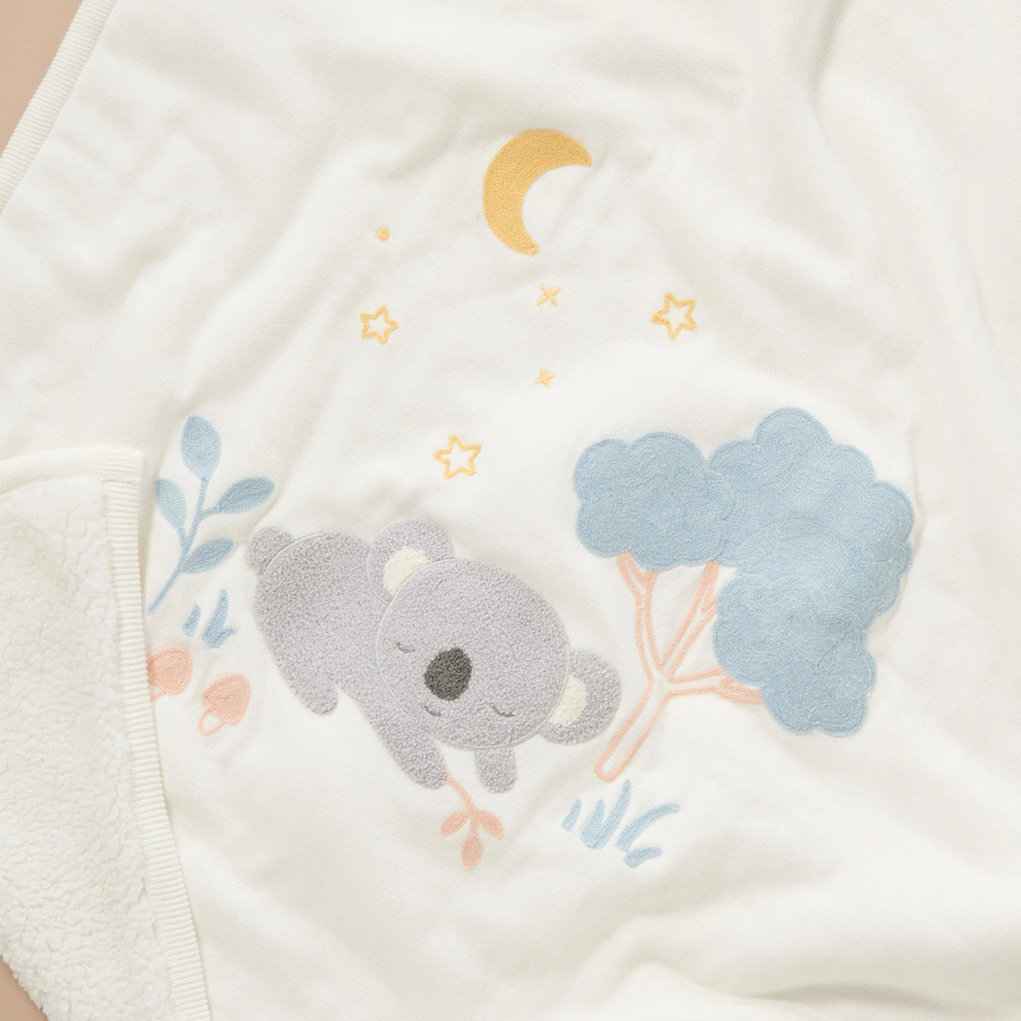 Purebaby Embroidered Lined Blanket - Little Nap
