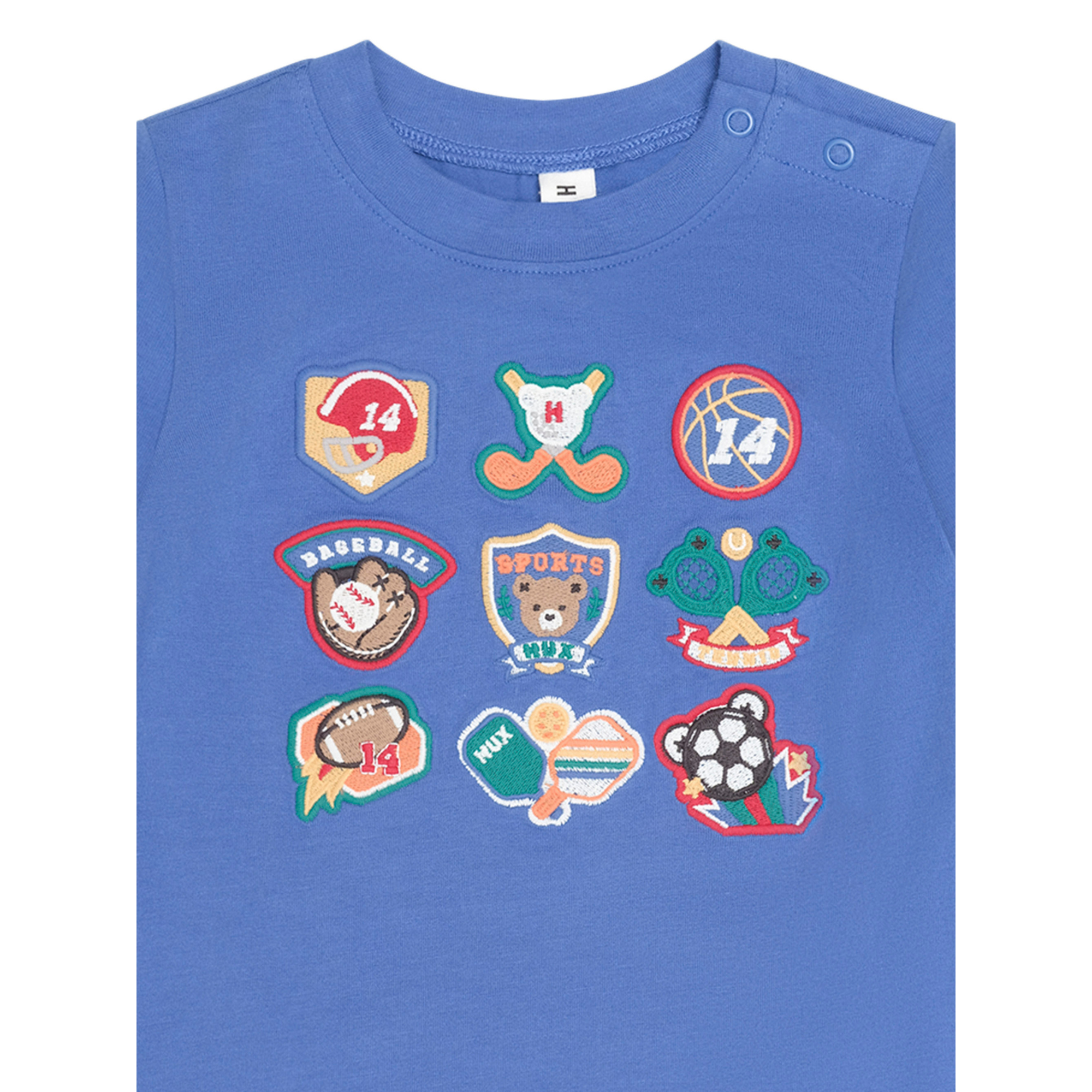 Huxbaby Vintage Sport Hux Embroidered Tee - Cobalt