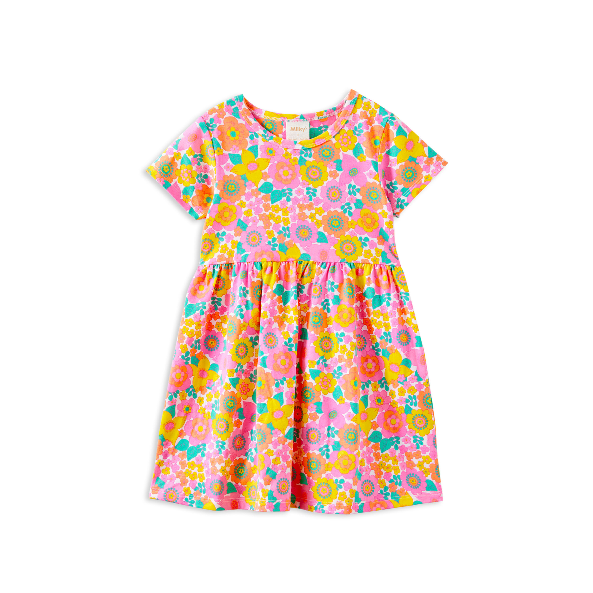 Milky Groovy Garden Dress