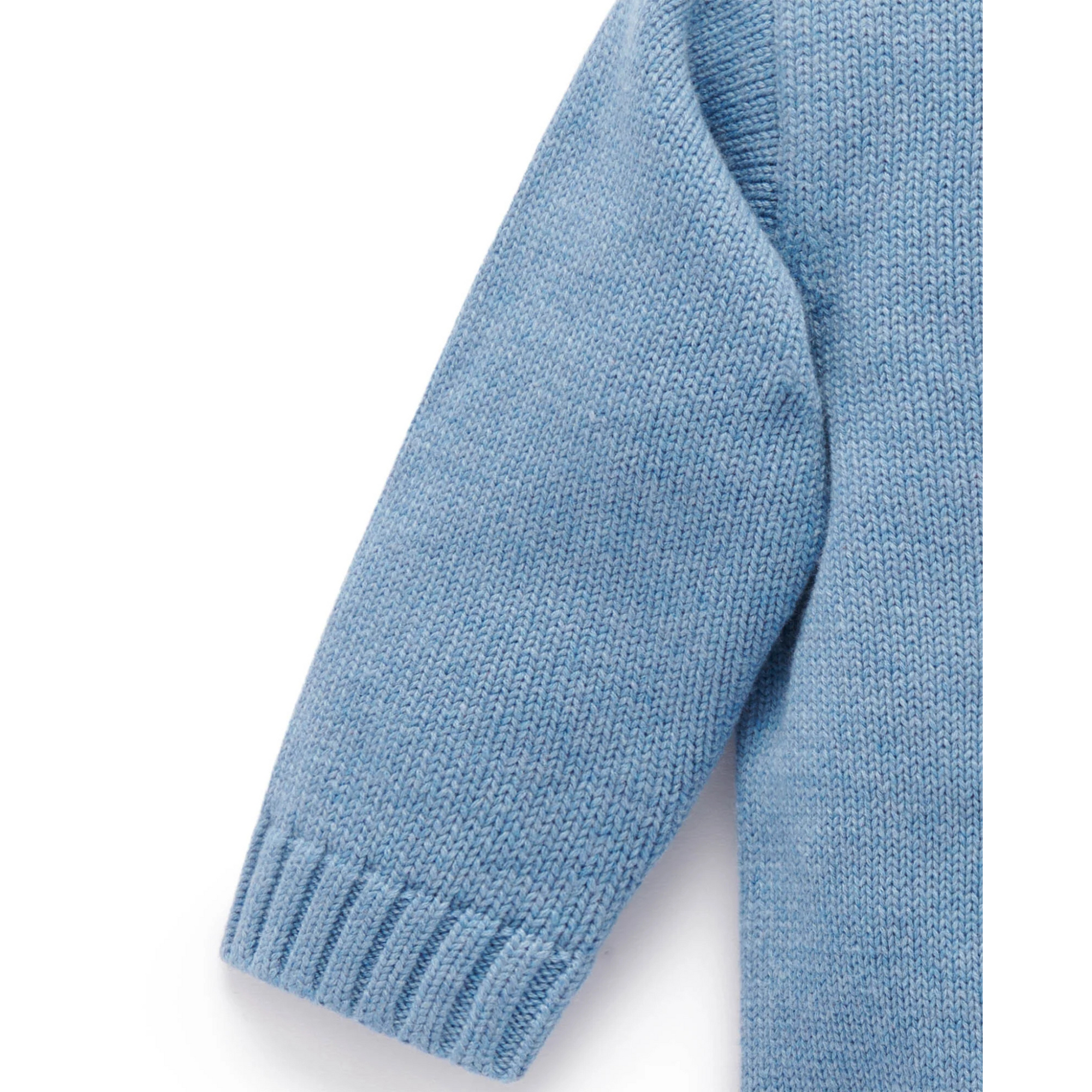 Purebaby Bunny Friends Jumper - Bluestone Melange