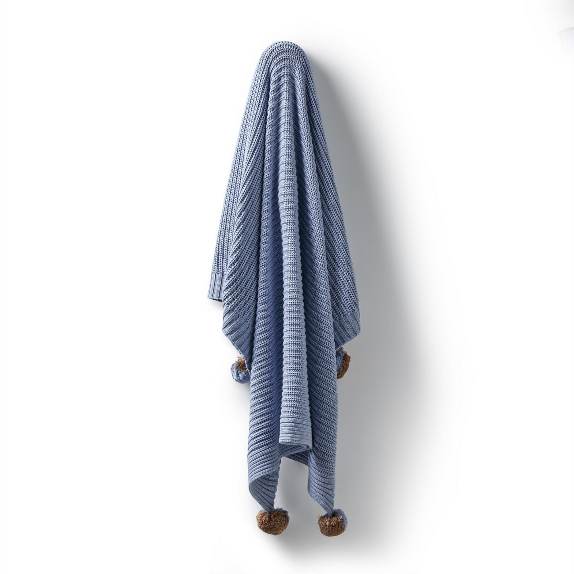 Wilson & Frenchy Blue Speckle Organic Knitted Blanket