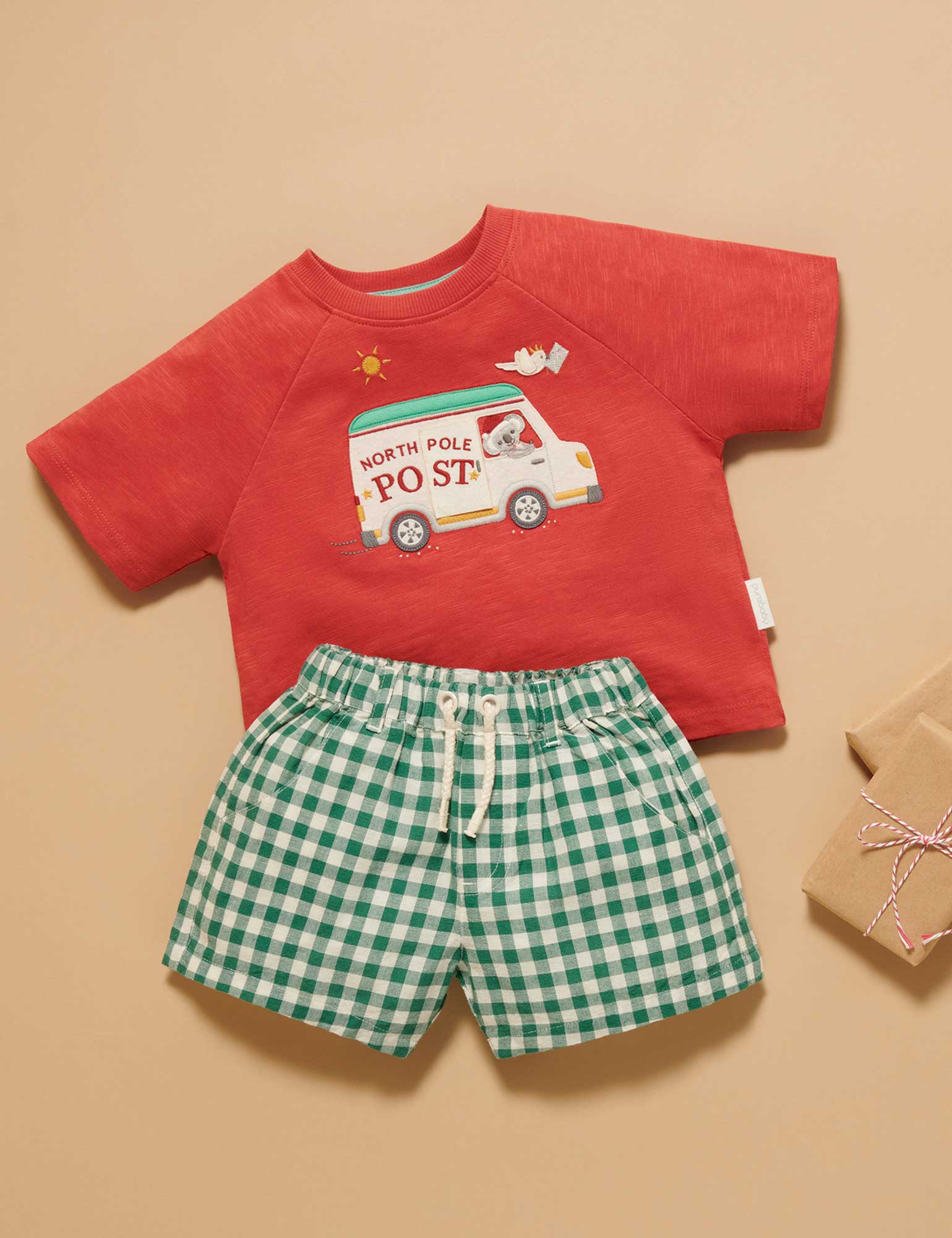 Christmas Postal Van Tee - Christmas Red