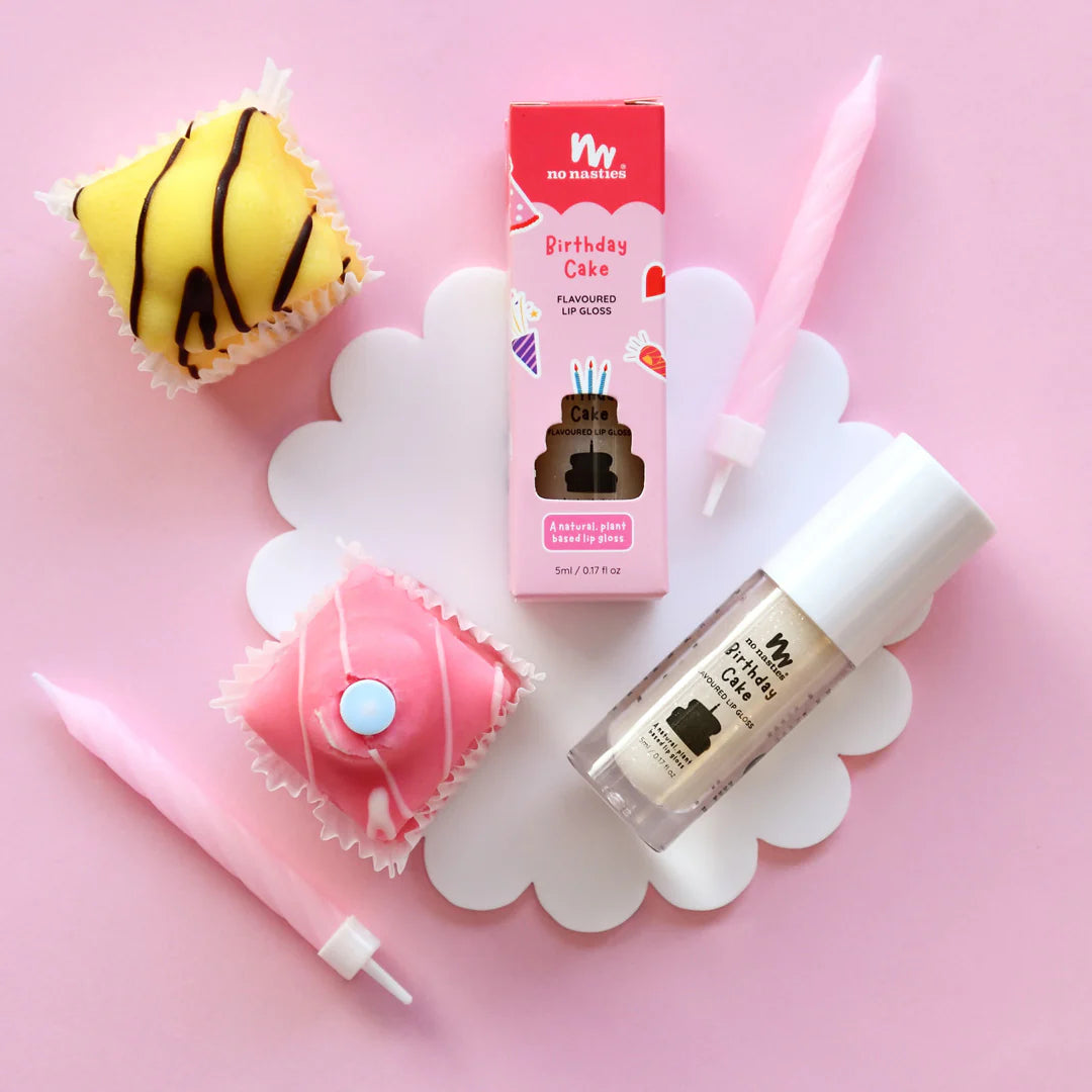 Natural Kids Lip Gloss Wand - Birthday Cake
