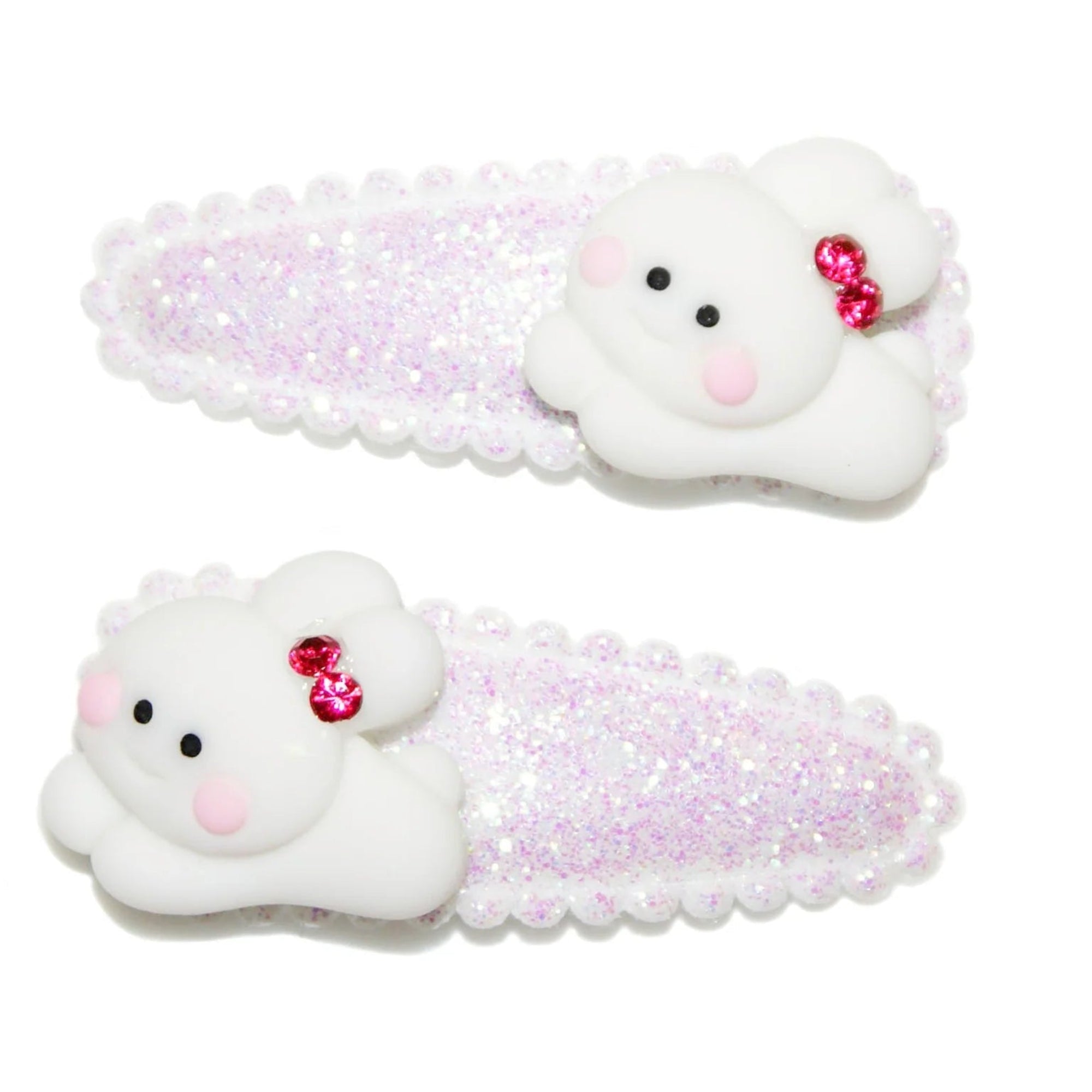 Goody Gumdrops Bunny Glitter Snaps - white