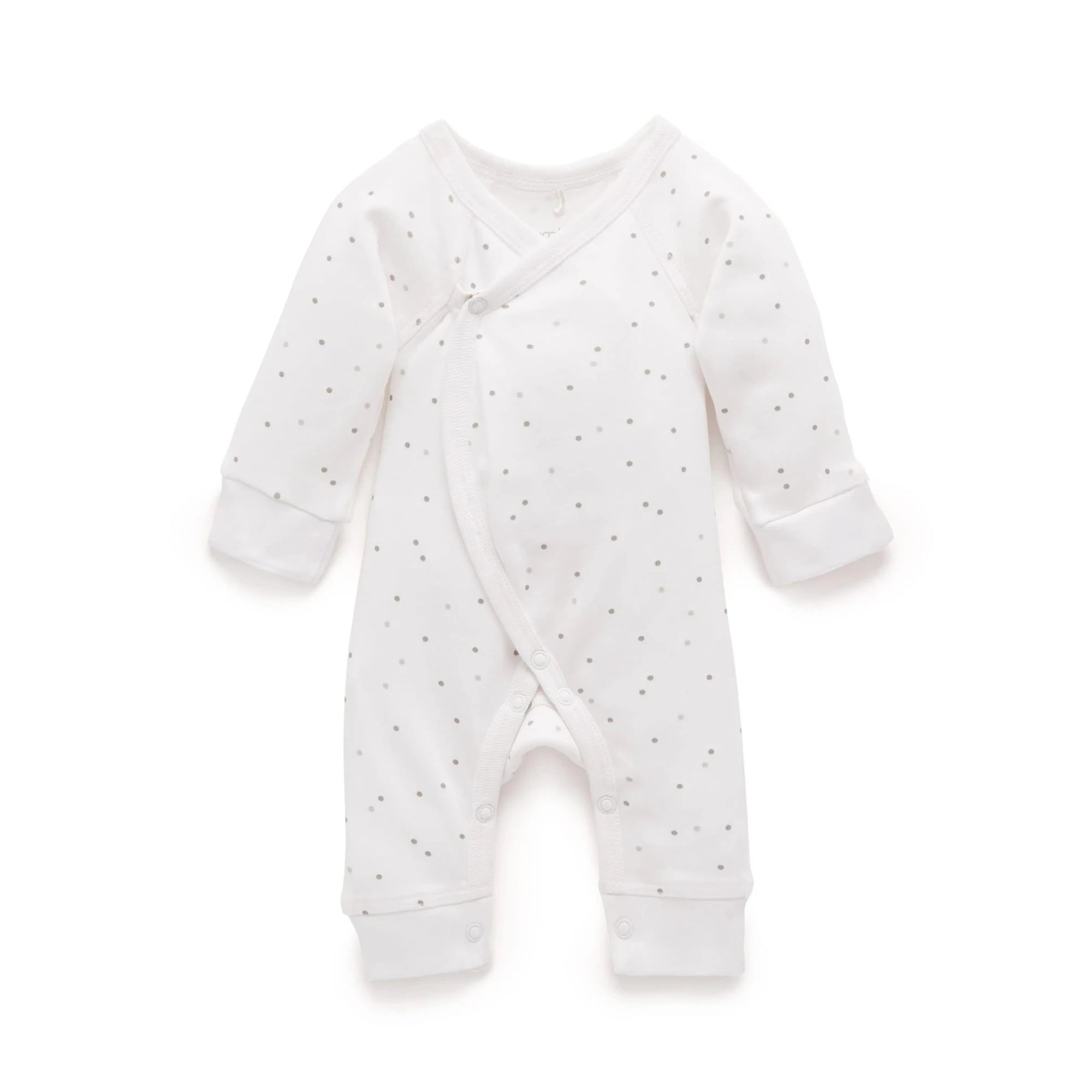 Purebaby Crossover Growsuit Spot Grey