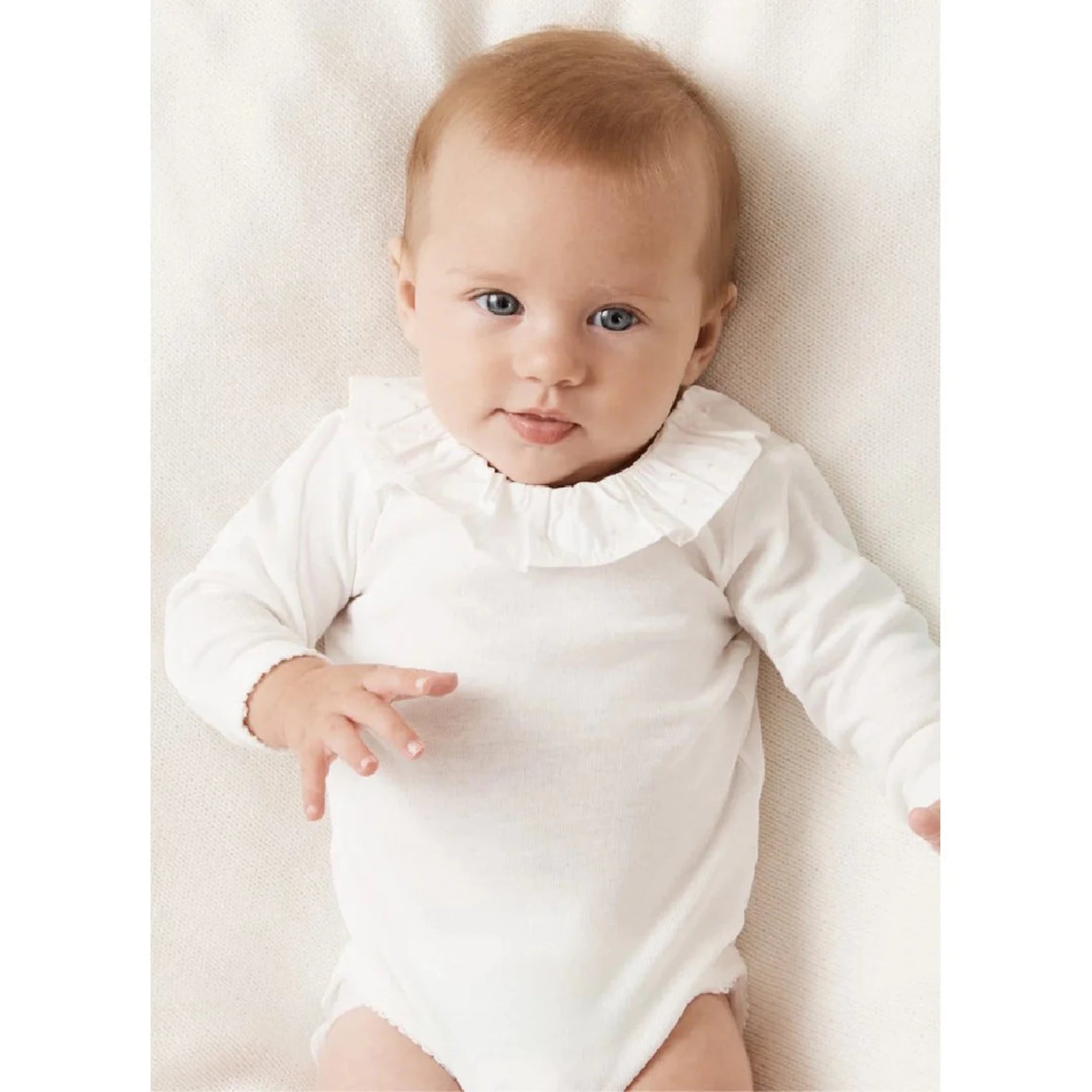 Marquise Heritage Collection - Woven Collar Bodysuit Cream