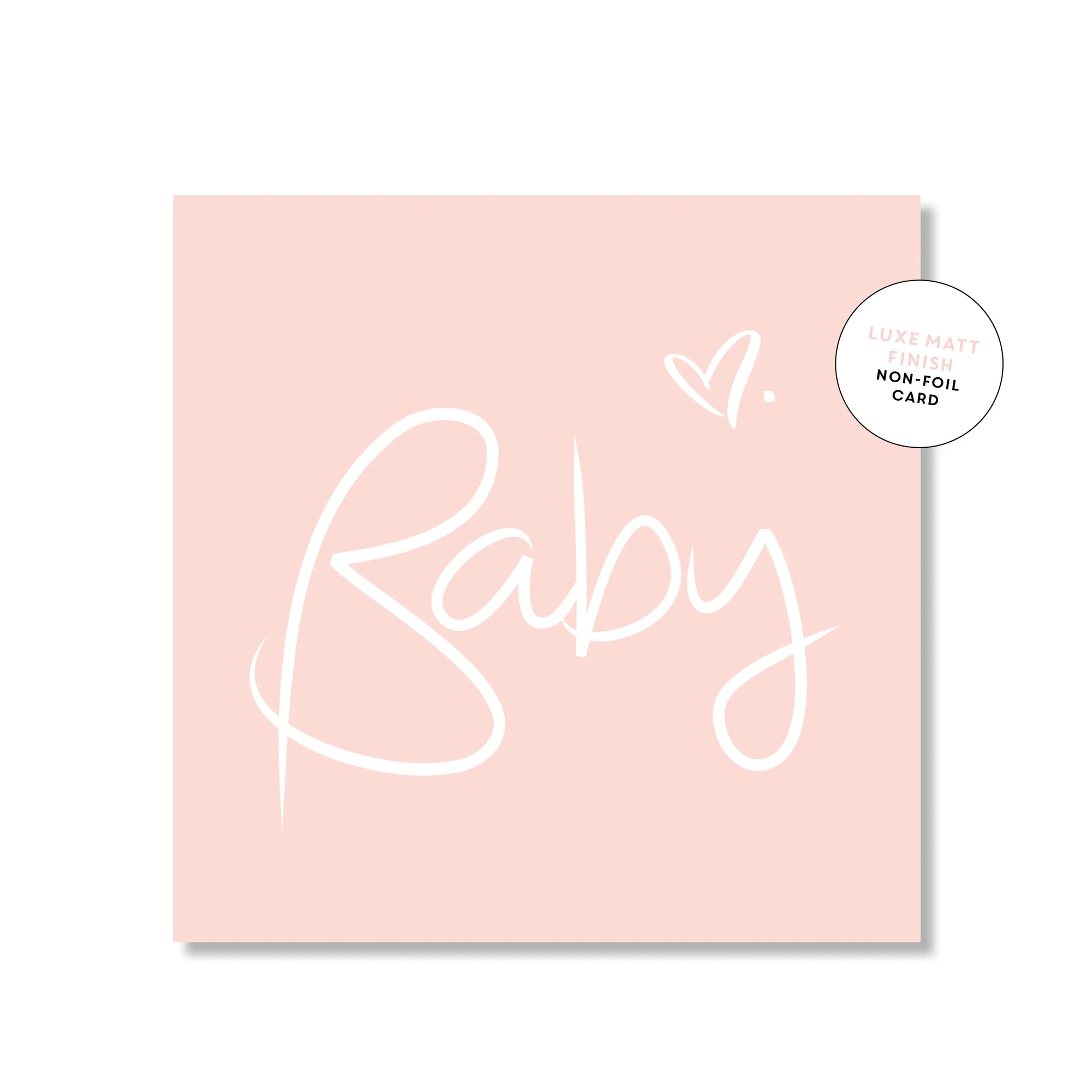 Mini Card - Baby Script - Blue & Pink