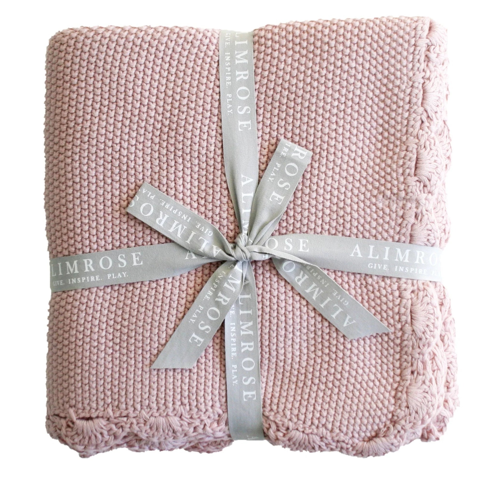 Alimrose Mini Moss Stitch Baby Blanket - Pink