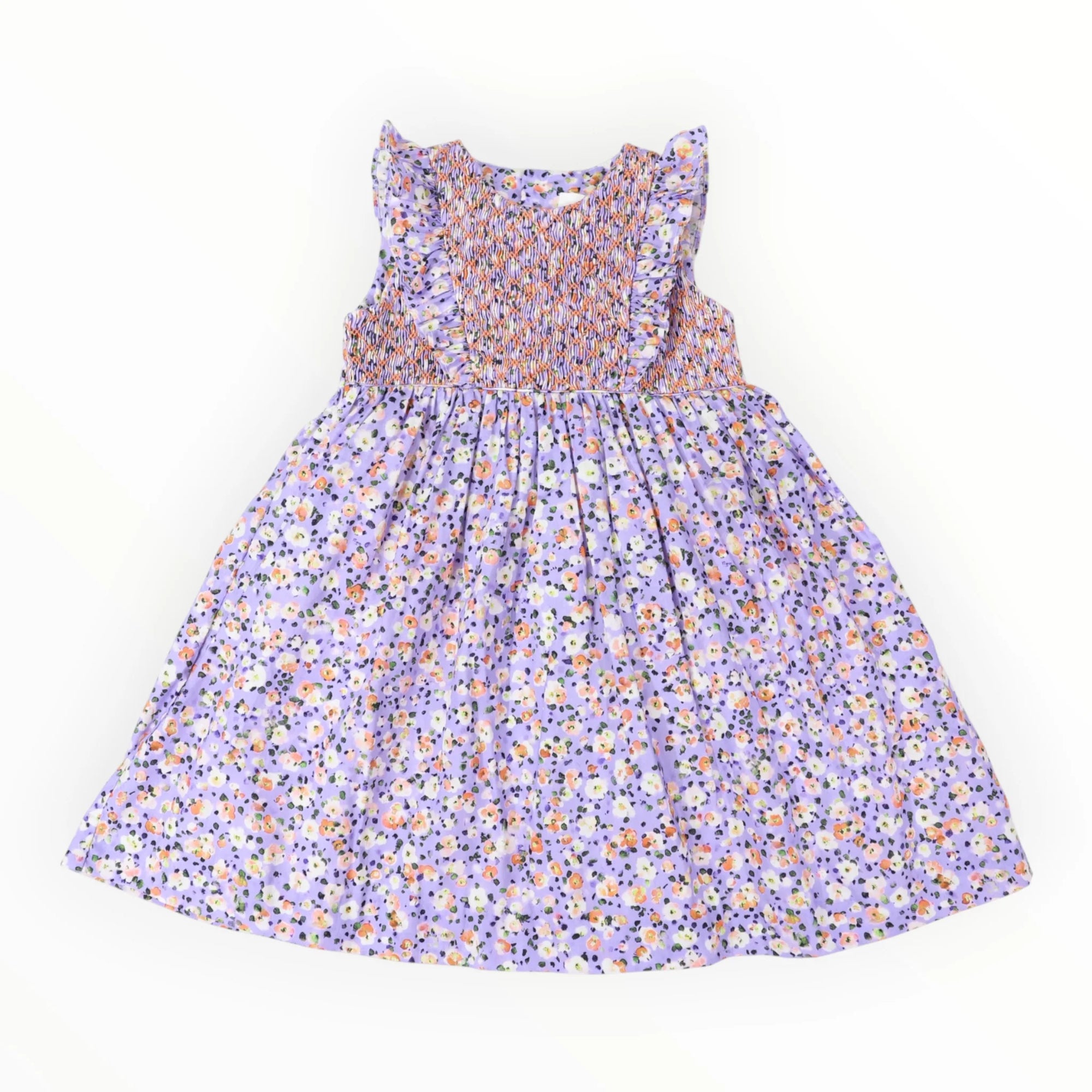 Floral Smocked Dress - Lilac