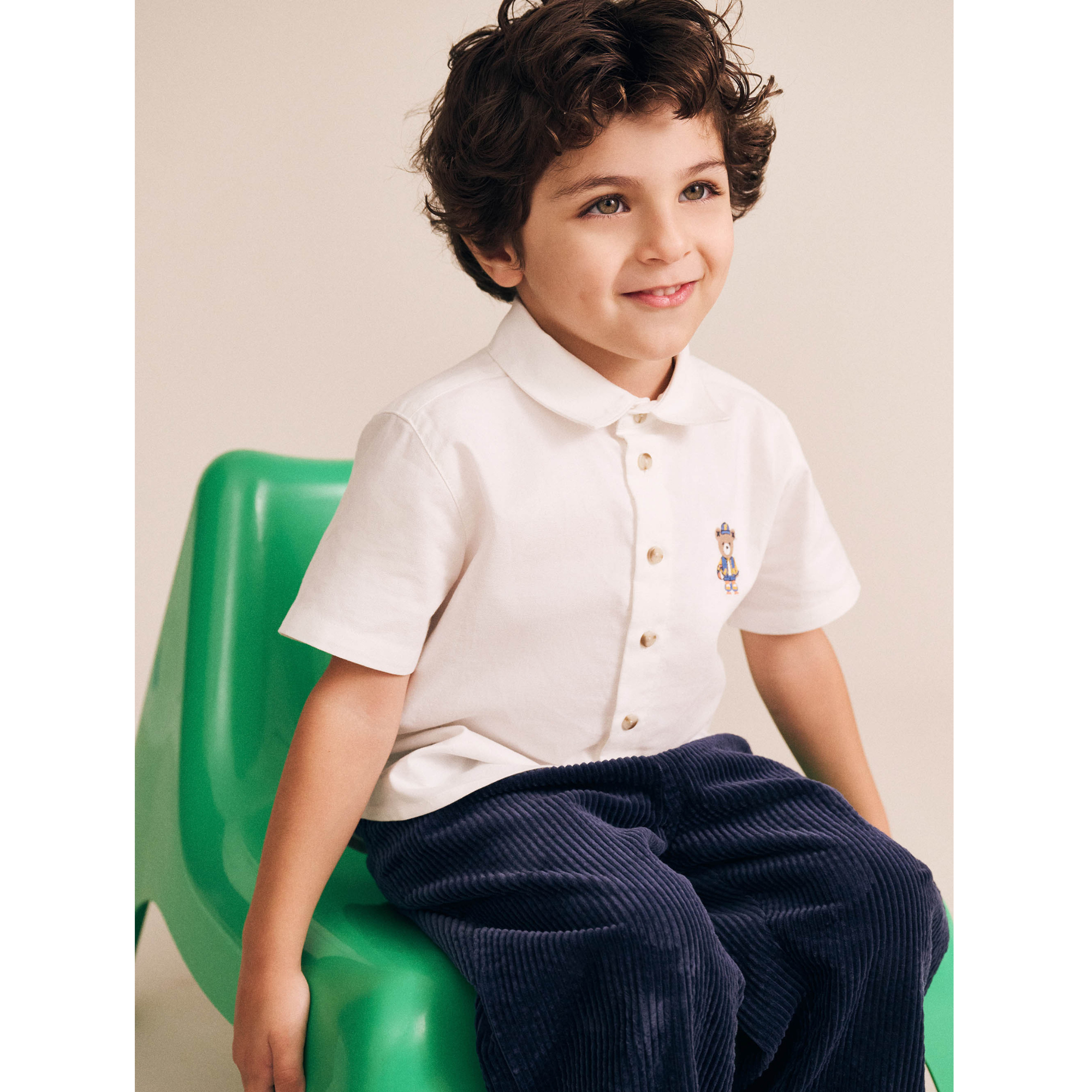 Huxbaby Cord Wide Leg Pant - Cobalt